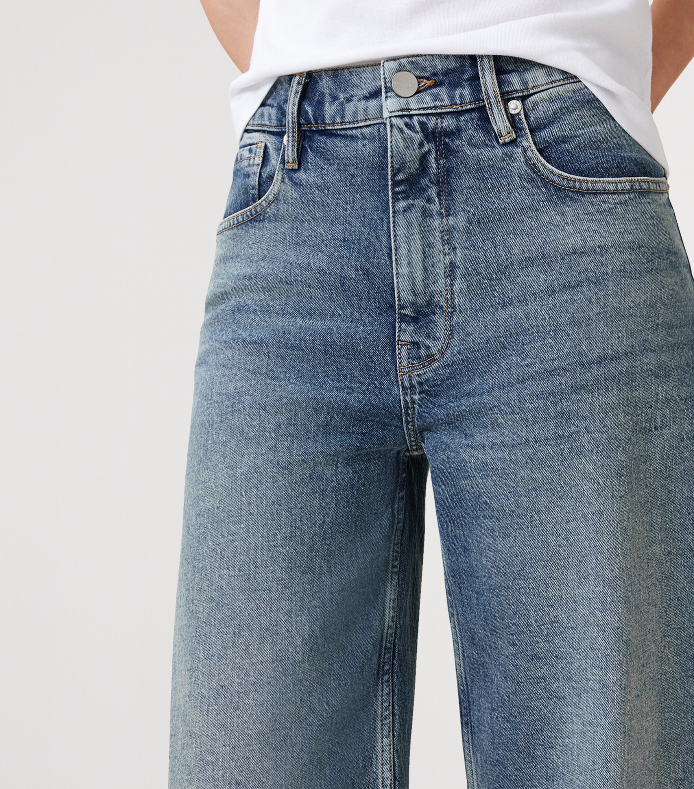 Sadie Barrel Jeans WASHED INDIGO Image 7