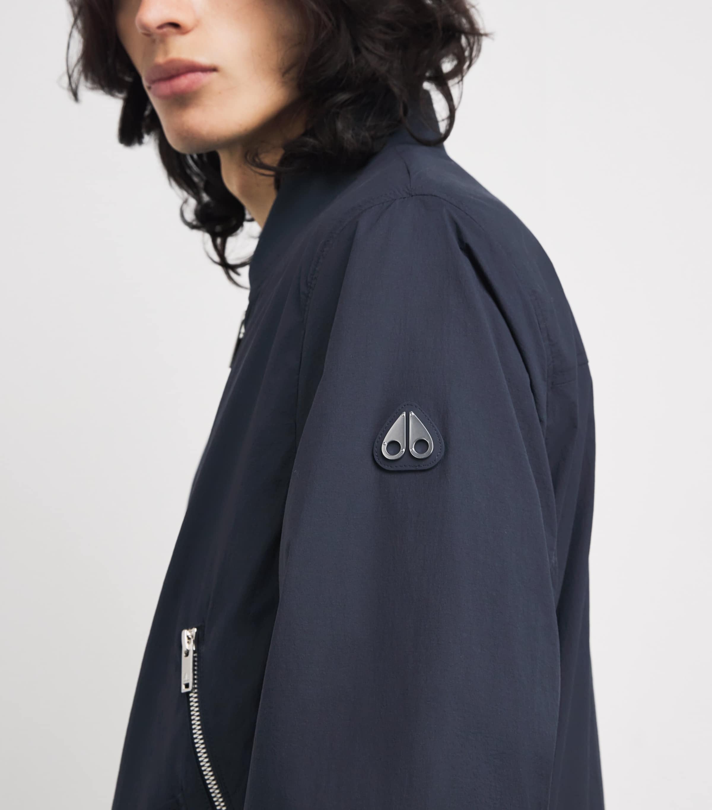 Courville Crinkle Bomber Jacket 833 NAVY Image 6