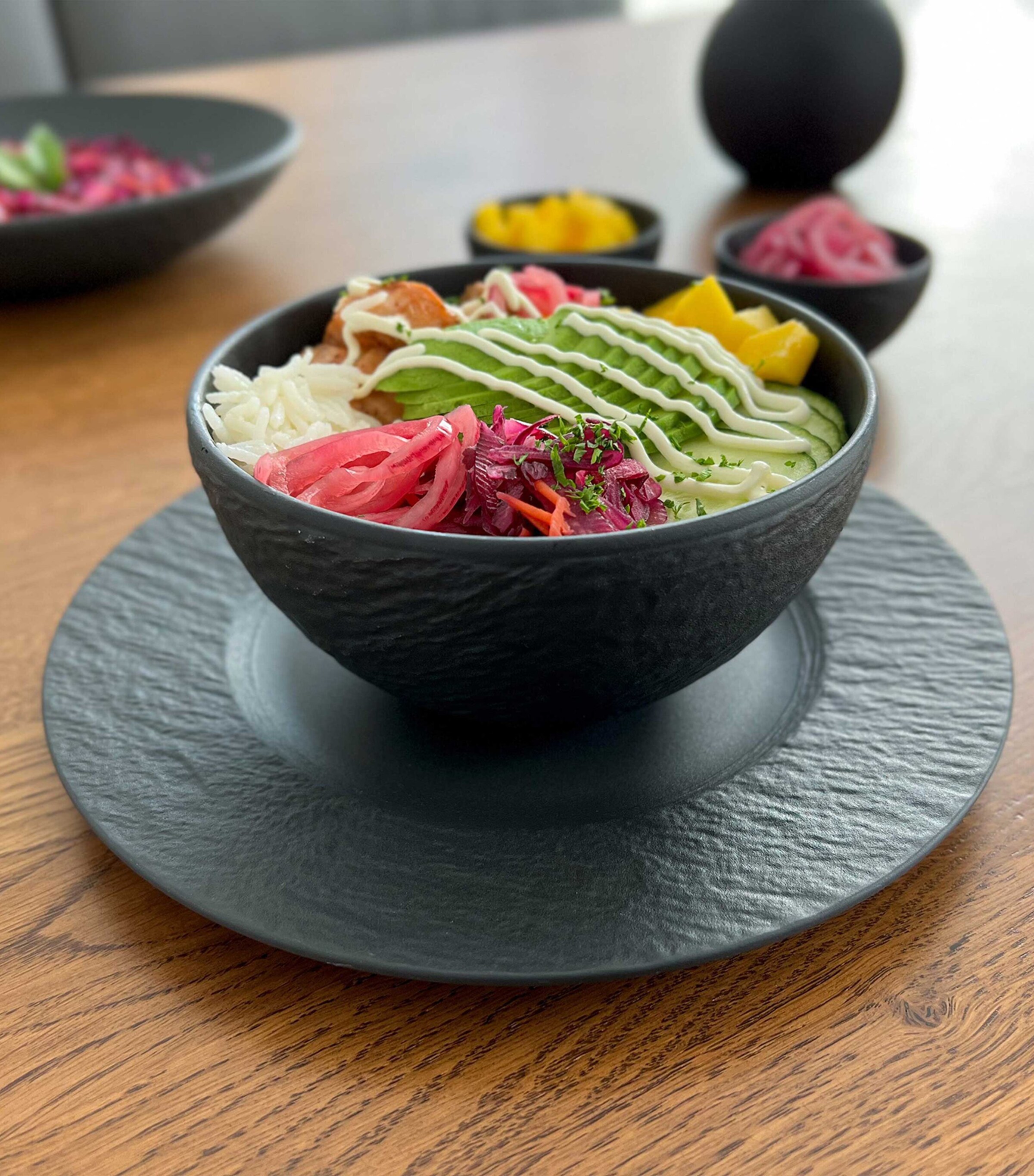 Porcelain Manufacture Rock Breakfast Set BLACK Image 3