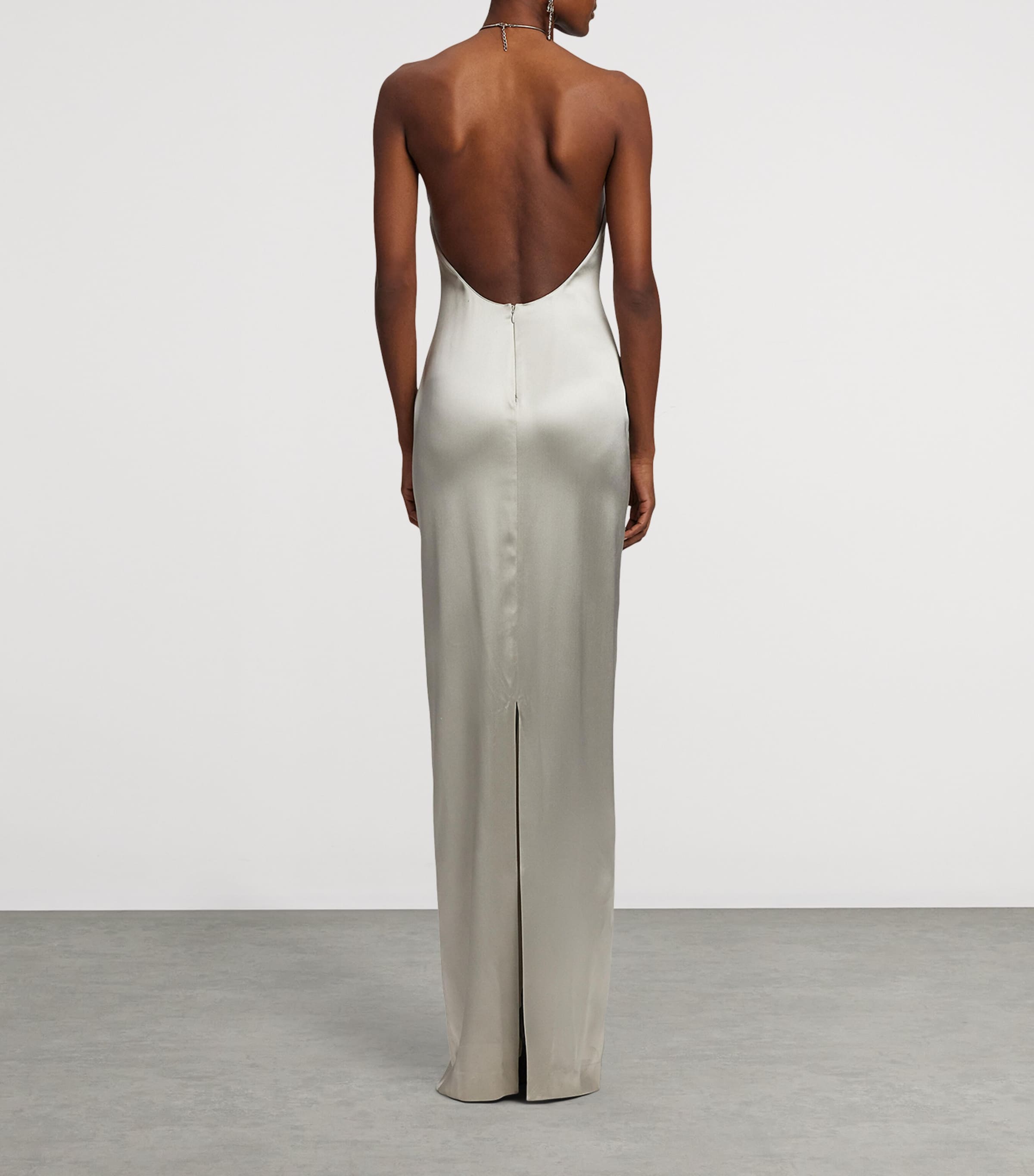 Stretch-Satin Corra Maxi Dress MIST Image 8