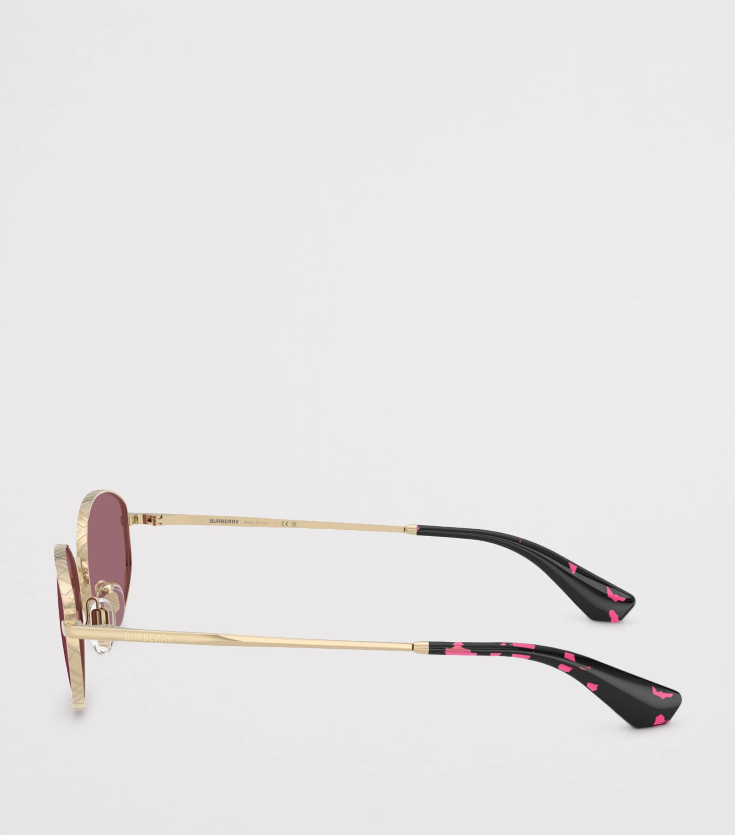 Burberry Metal BE3169 Oval Sunglasses Gold Image 3