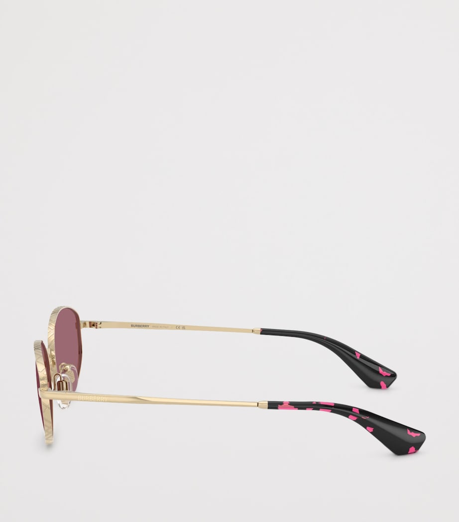 Burberry Metal BE3169 Oval Sunglasses Gold Image 3