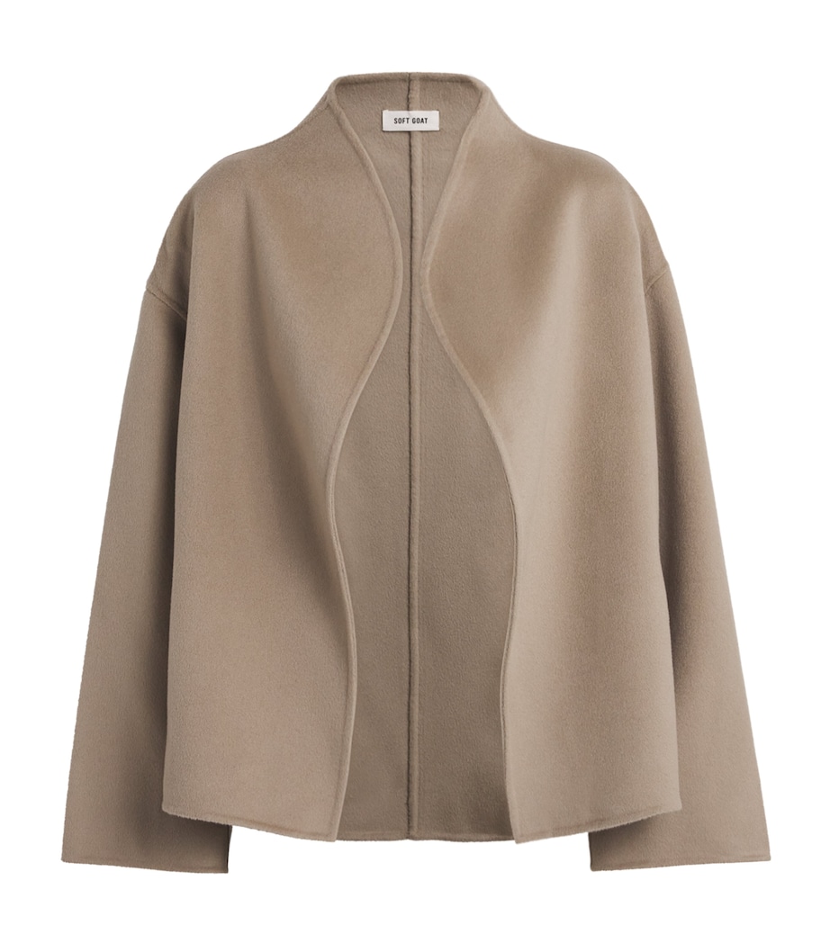 Wool-Cashmere Short Jacket DARK SAND Image 1