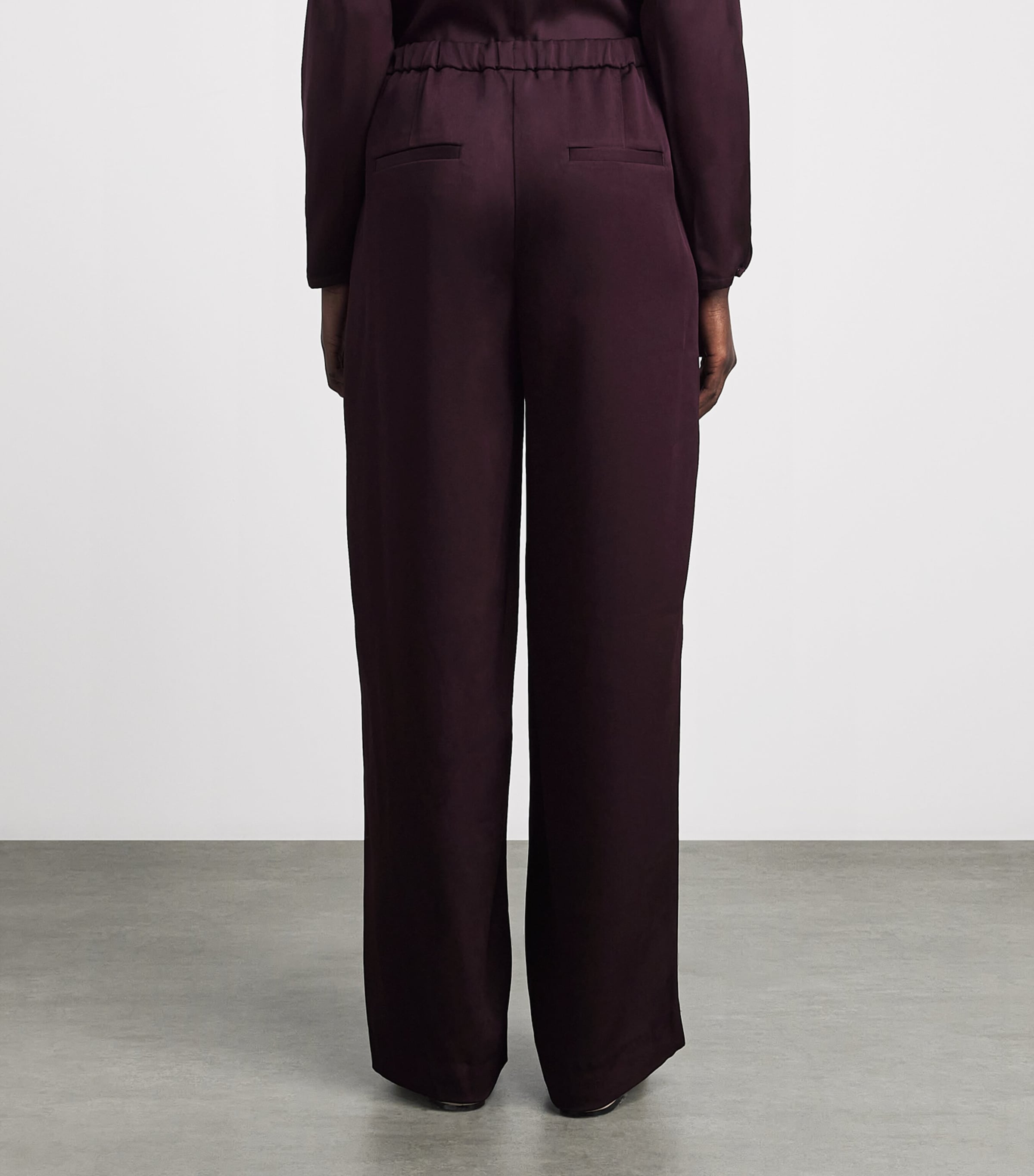 Vince Womens Utility Drawstring Trousers Blackberry Image 5