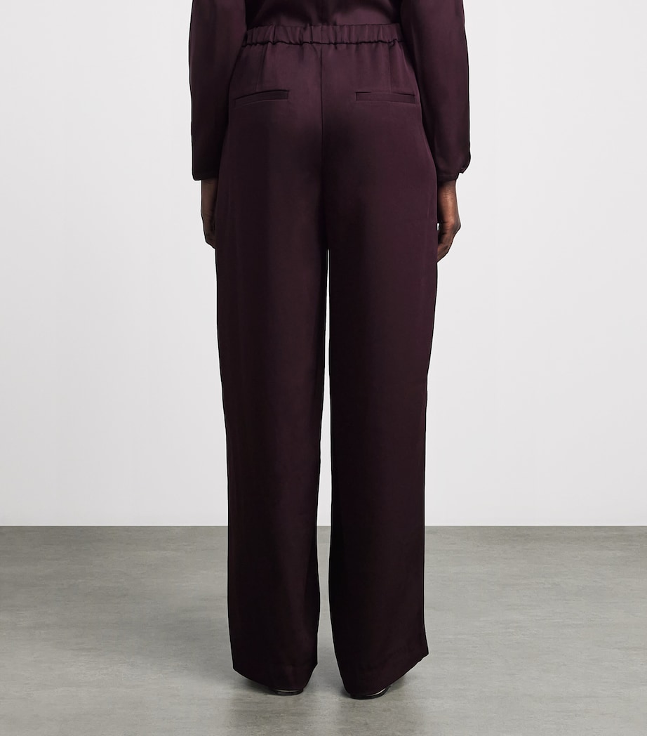 Vince Womens Utility Drawstring Trousers Blackberry Image 5