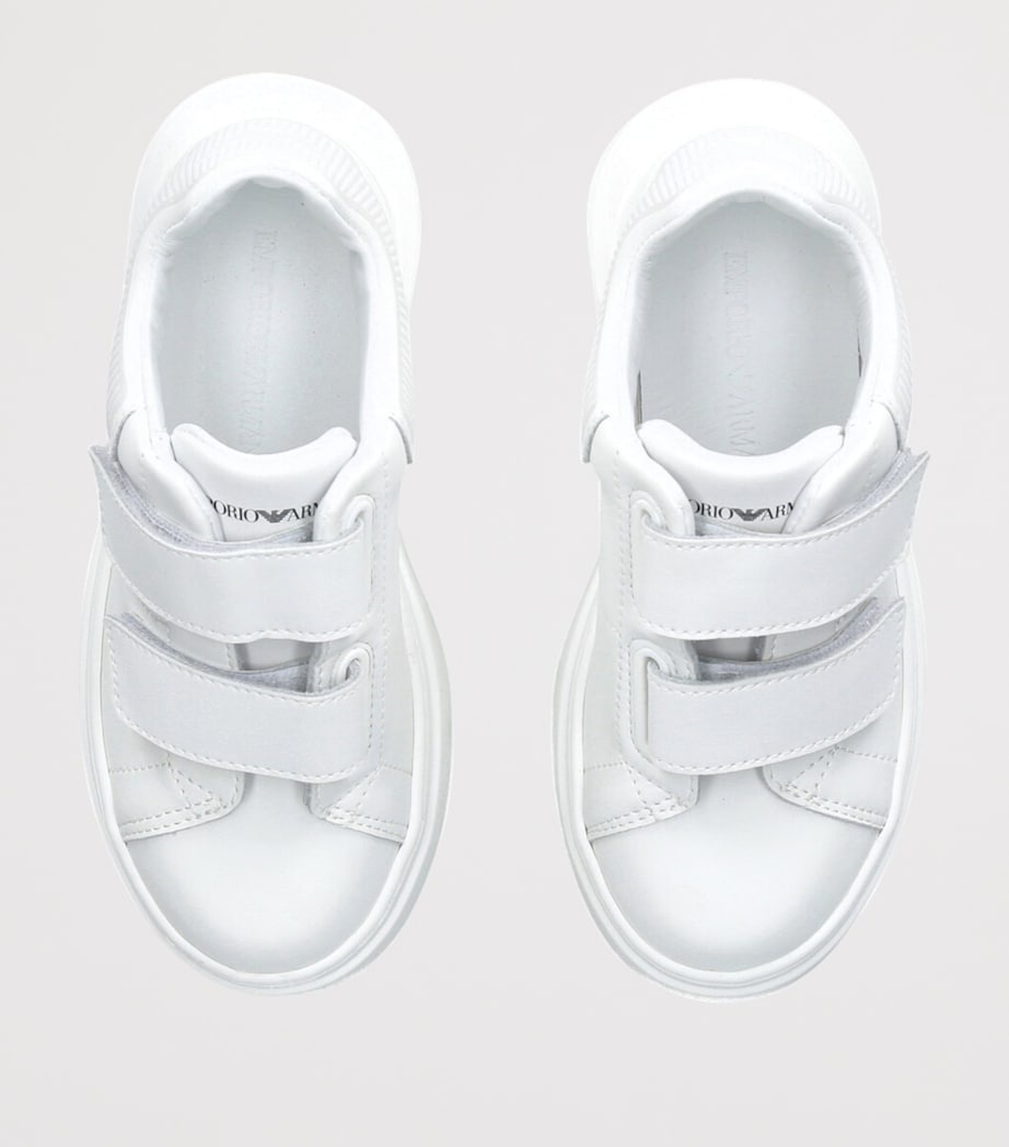 Leather Velcro Sneakers WHITE Image 4