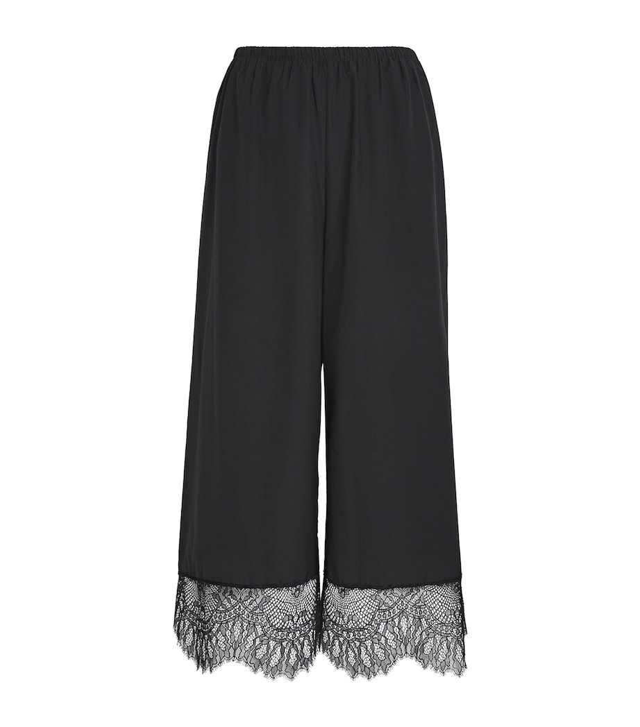Silk-Cotton Lira Wide-Leg Trousers DBLK BLACK Image 1