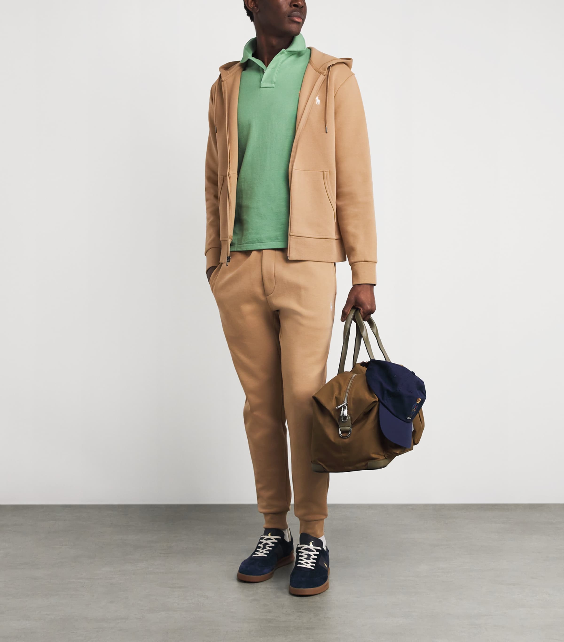 Tech Knit Zip-Up Hoodie CAMEL Image 2