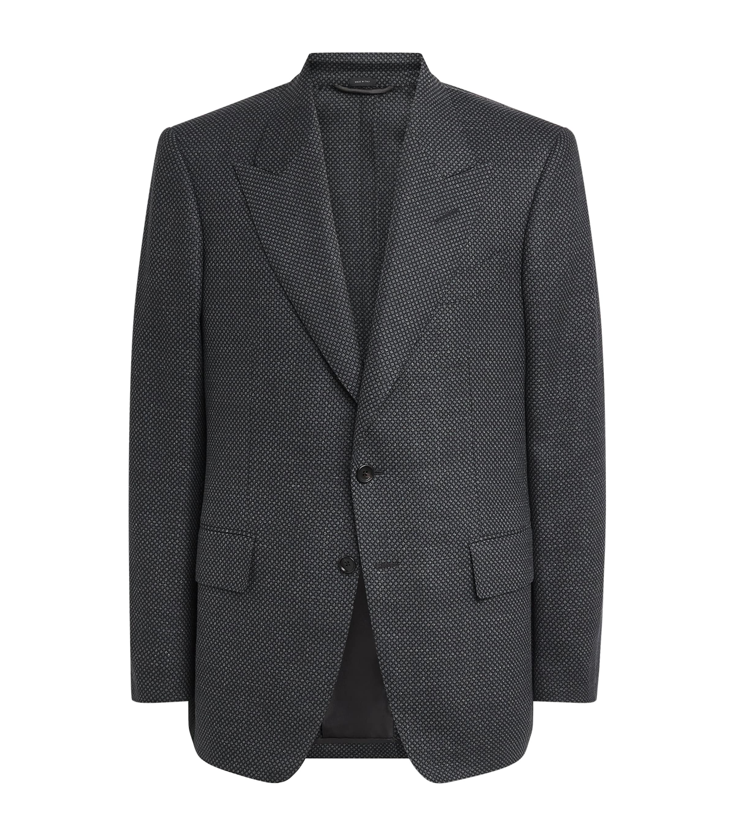 TOM FORD Mens Wool-Blend Honeycomb Shelton Blazer Nti Image 1