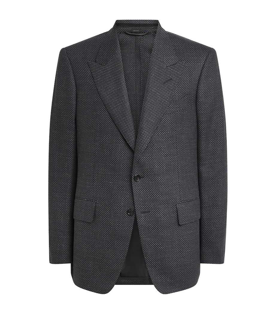 TOM FORD Mens Wool-Blend Honeycomb Shelton Blazer Nti Image 1