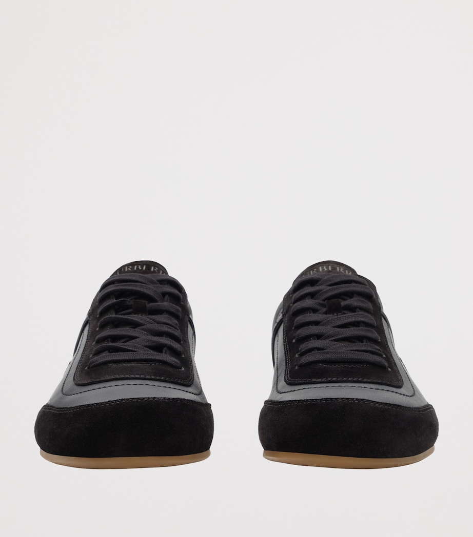 Burberry Leather Knight Runner Sneakers Black Image 4