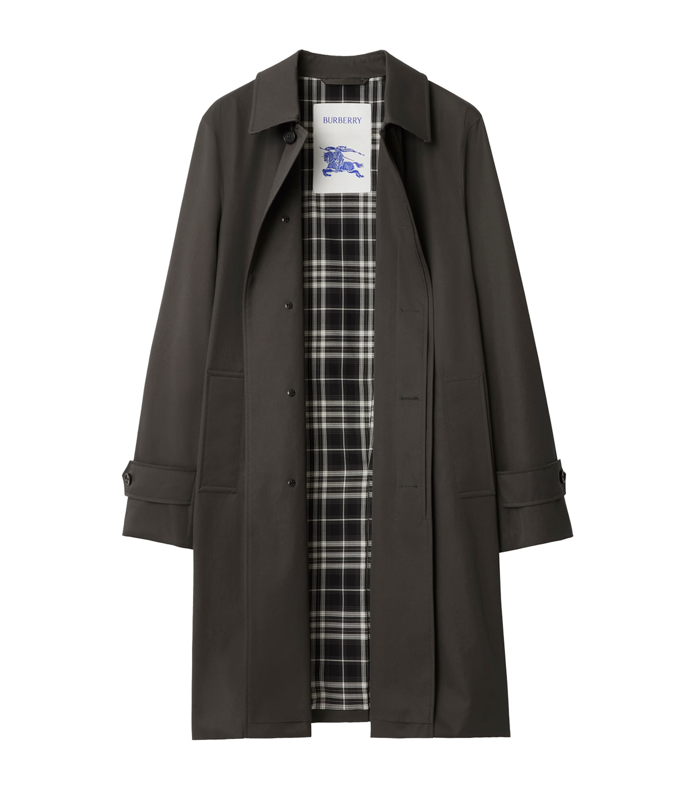 Cotton Gabardine Car Coat GRAPHITE Image 4