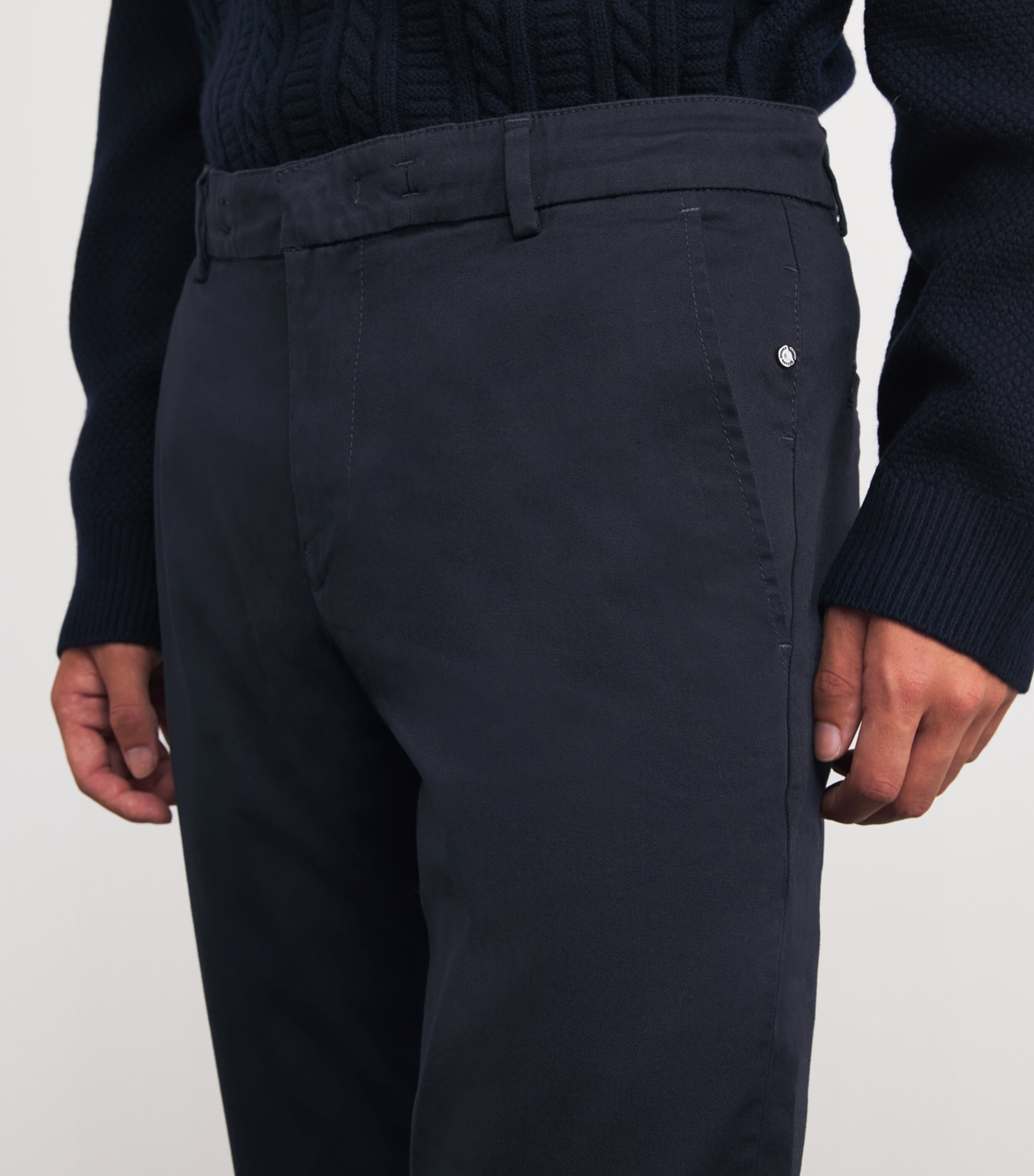 Bogner Mens Stretch-Cotton Riley Chinos Navy Image 6