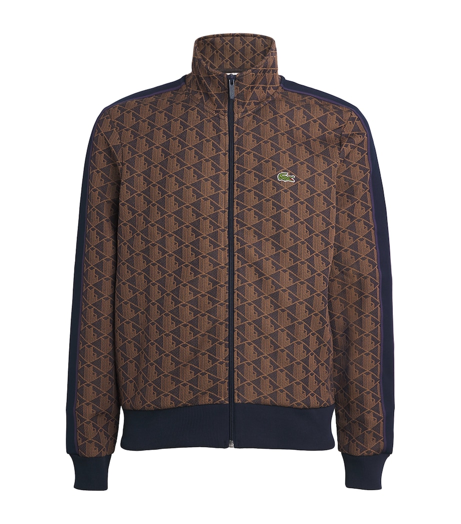 Jacquard Logo Track Jacket BROWN Image 1