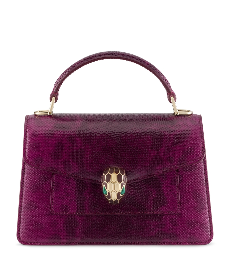 Bvlgari Karung Leather Serpenti Forever Top-Handle Bag Purple Image 1