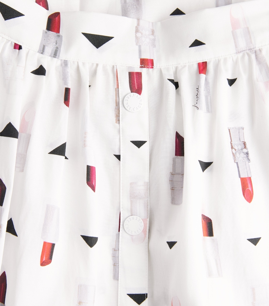 L'Agence Womens Lipstick Seina Pleated Midi Skirt Lipp Ivry Mlti Lpstk Image 6