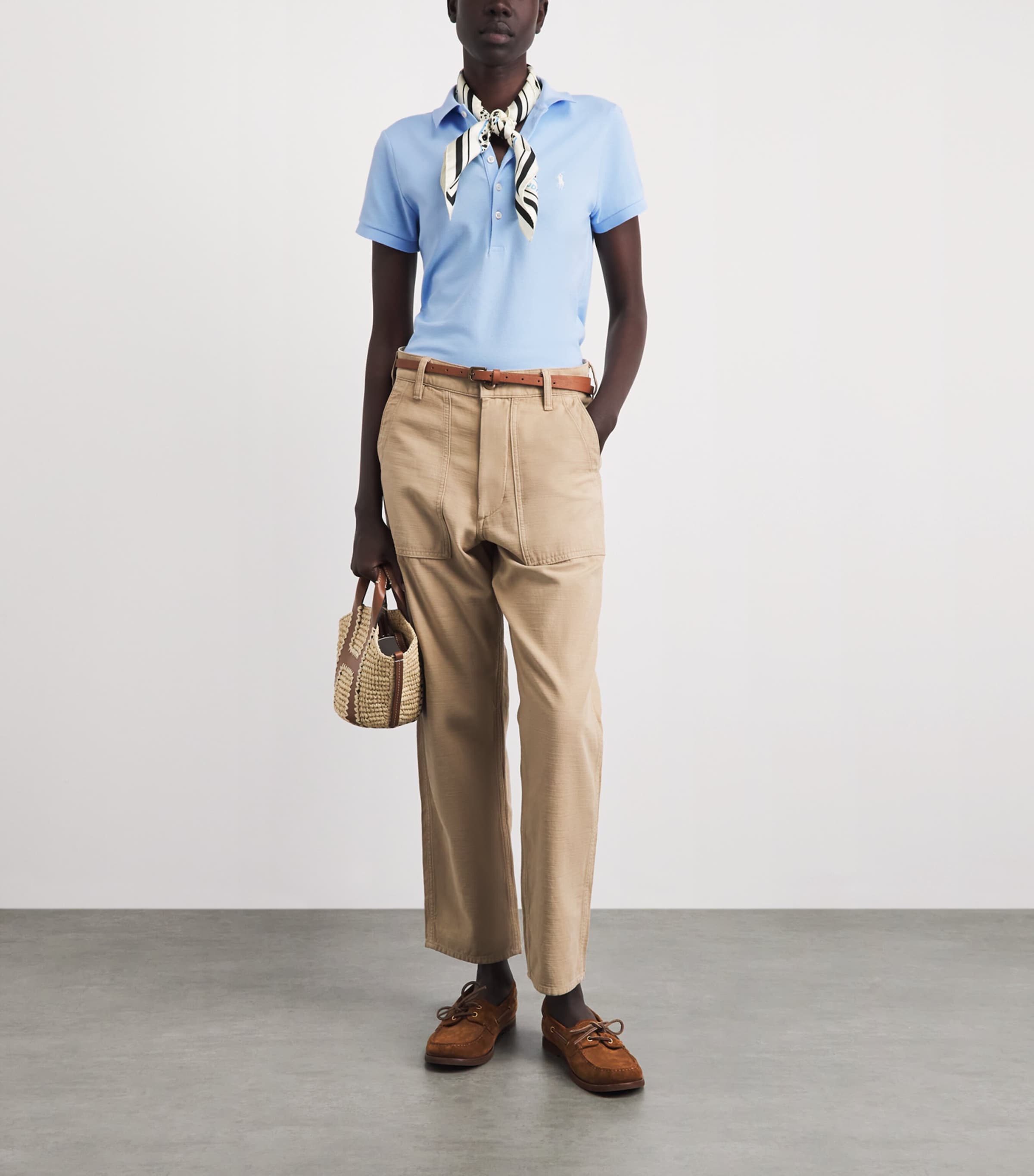 Polo Ralph Lauren Womens Cotton Slim Polo Shirt Office Image 2
