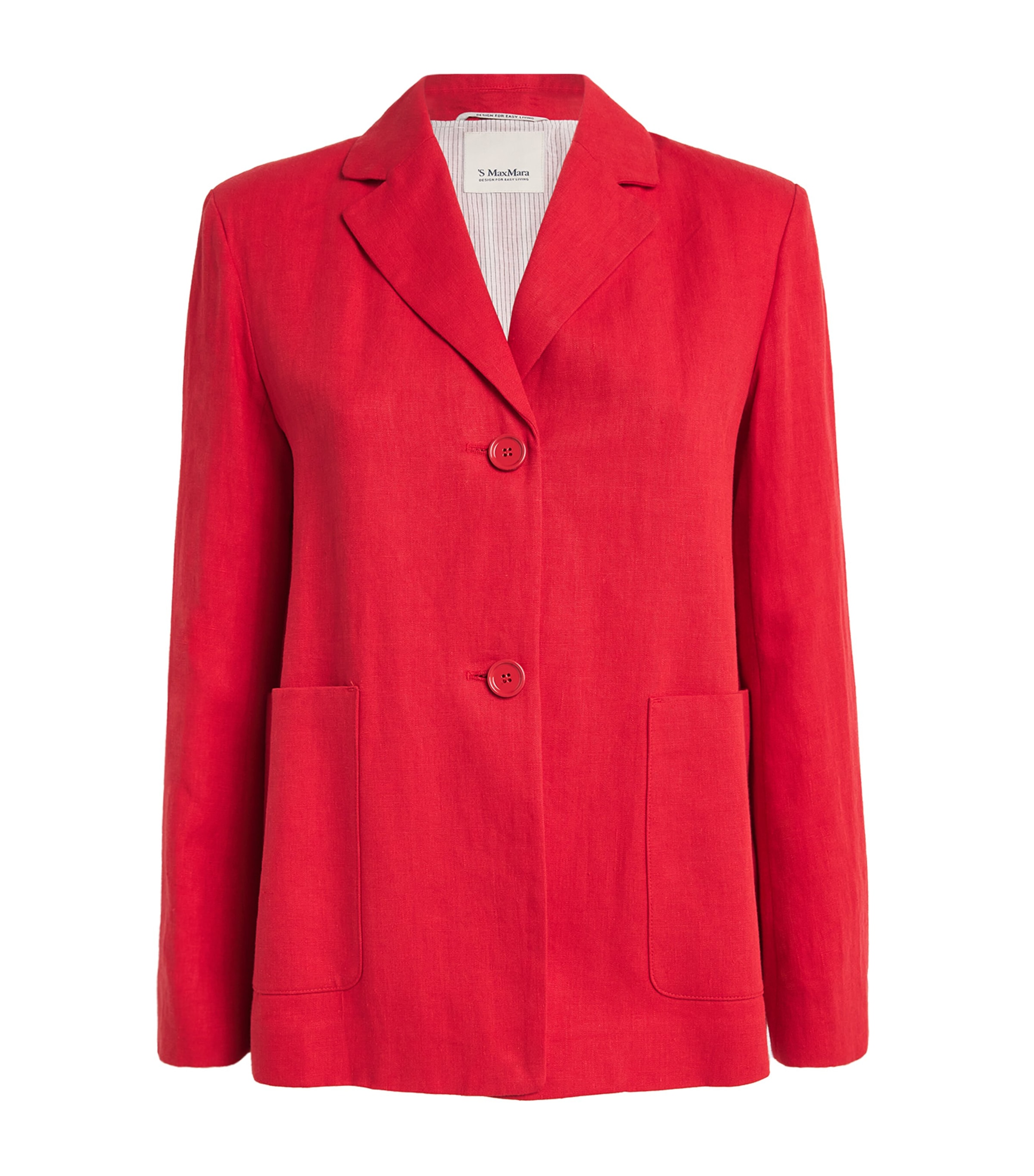 MAX MARA LINEN HIGH-BUTTON BLAZER