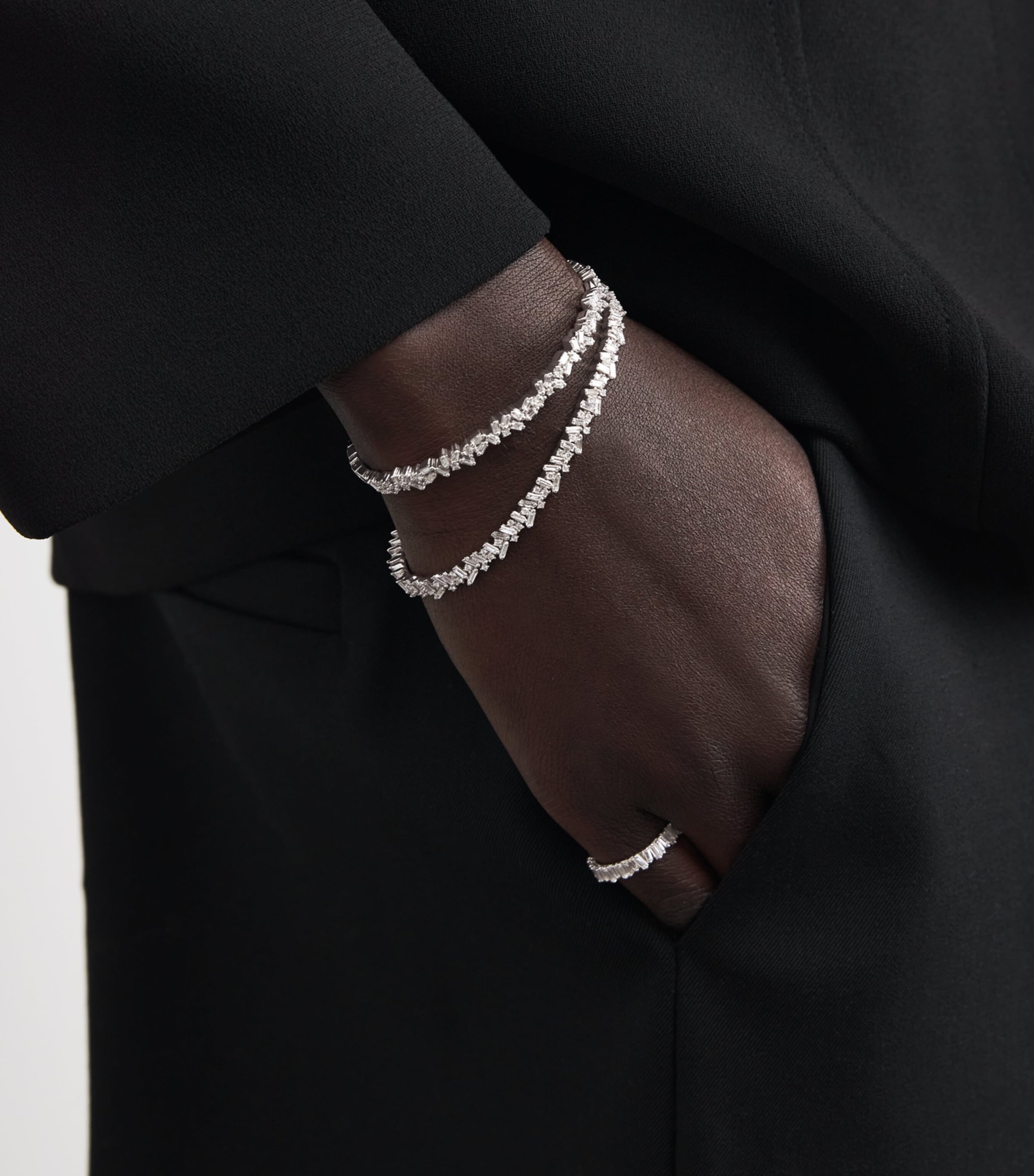 White Gold and Diamond Classic Bangle 18K WG/WD Image 4