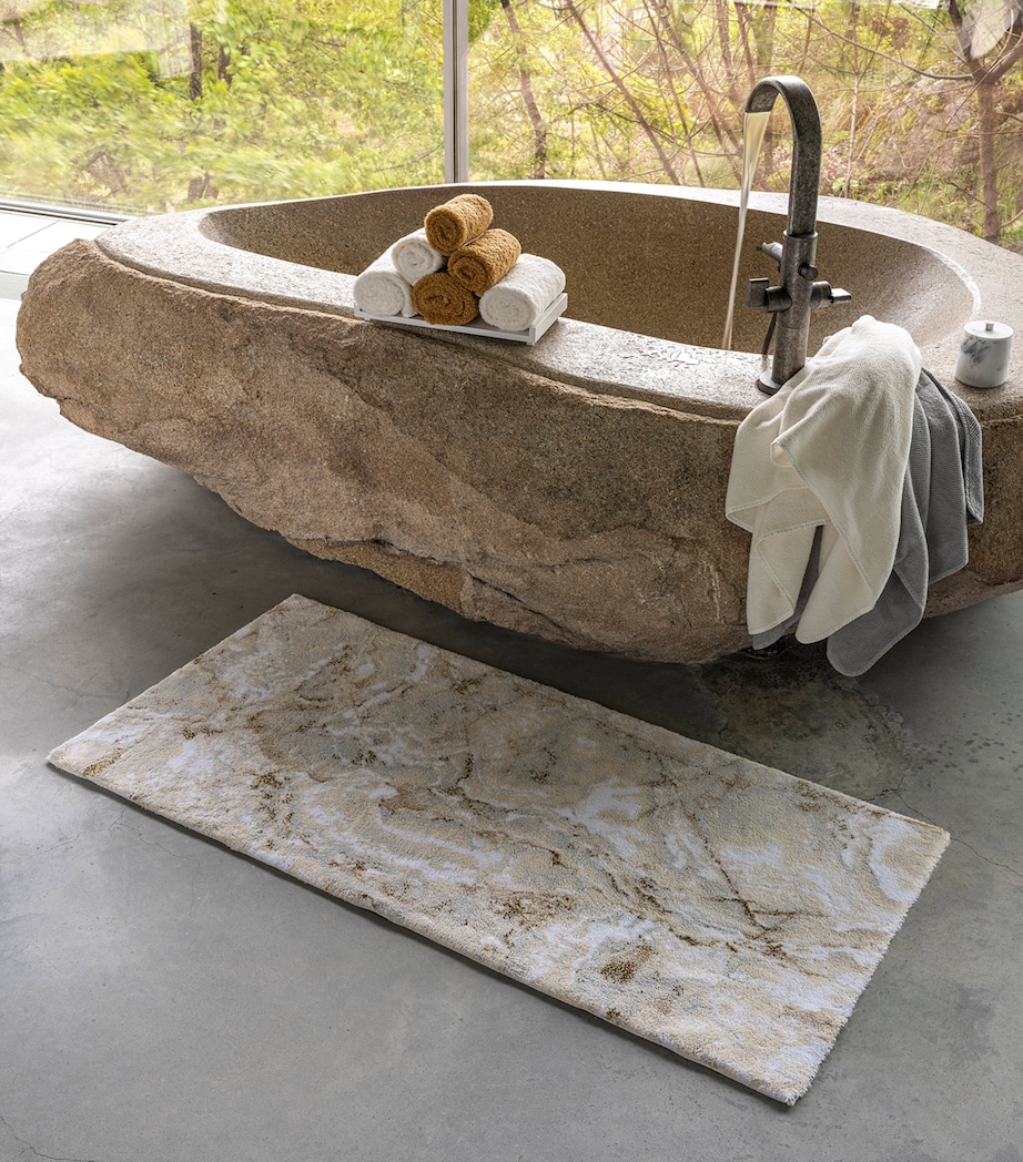 Egyptian Cotton-Blend Castello Bath Mat (60cm x 100cm) 101 ECRU Image 6