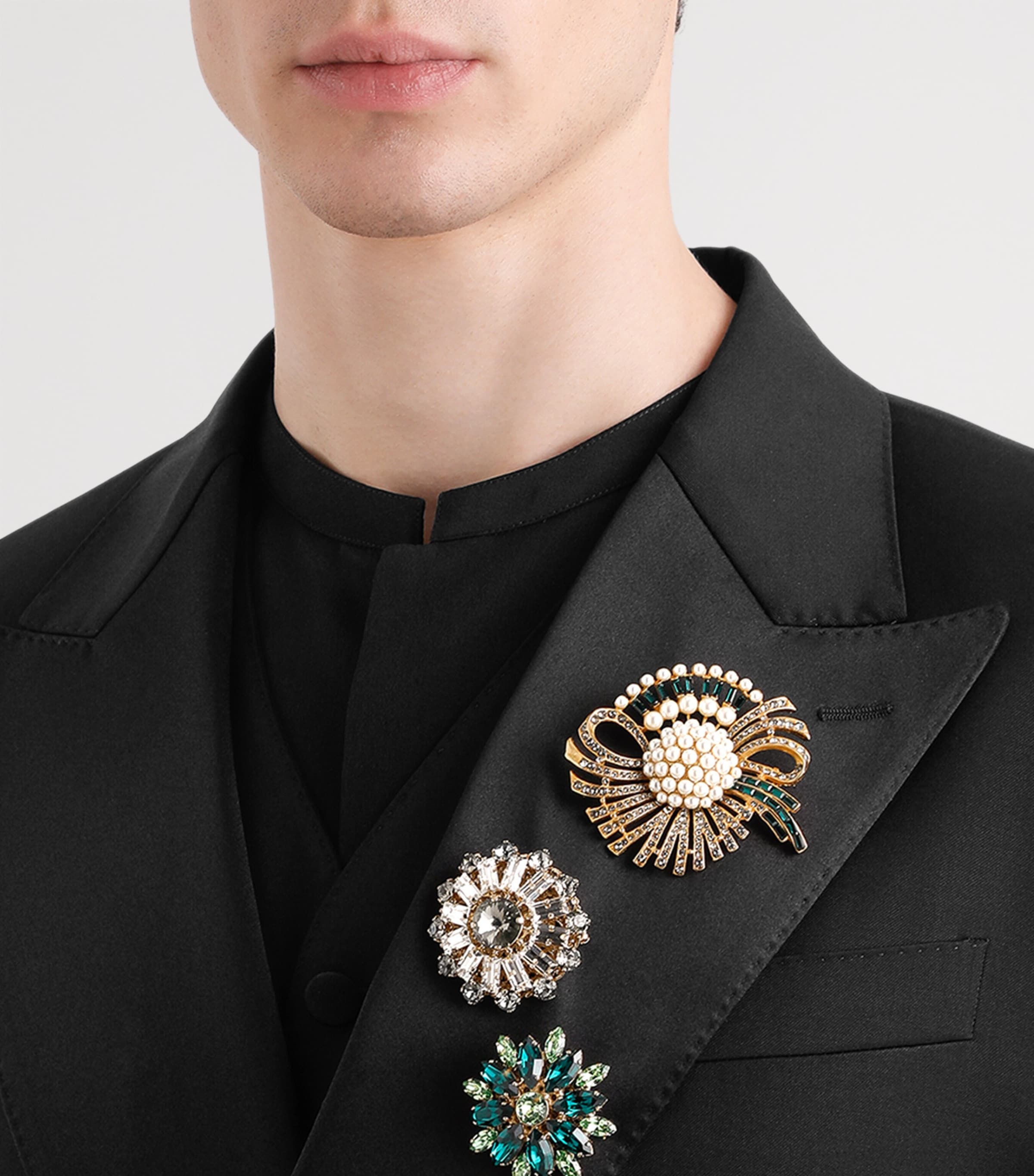 Dolce&Gabbana Rhinestone Brooch Multicoloured Image 2