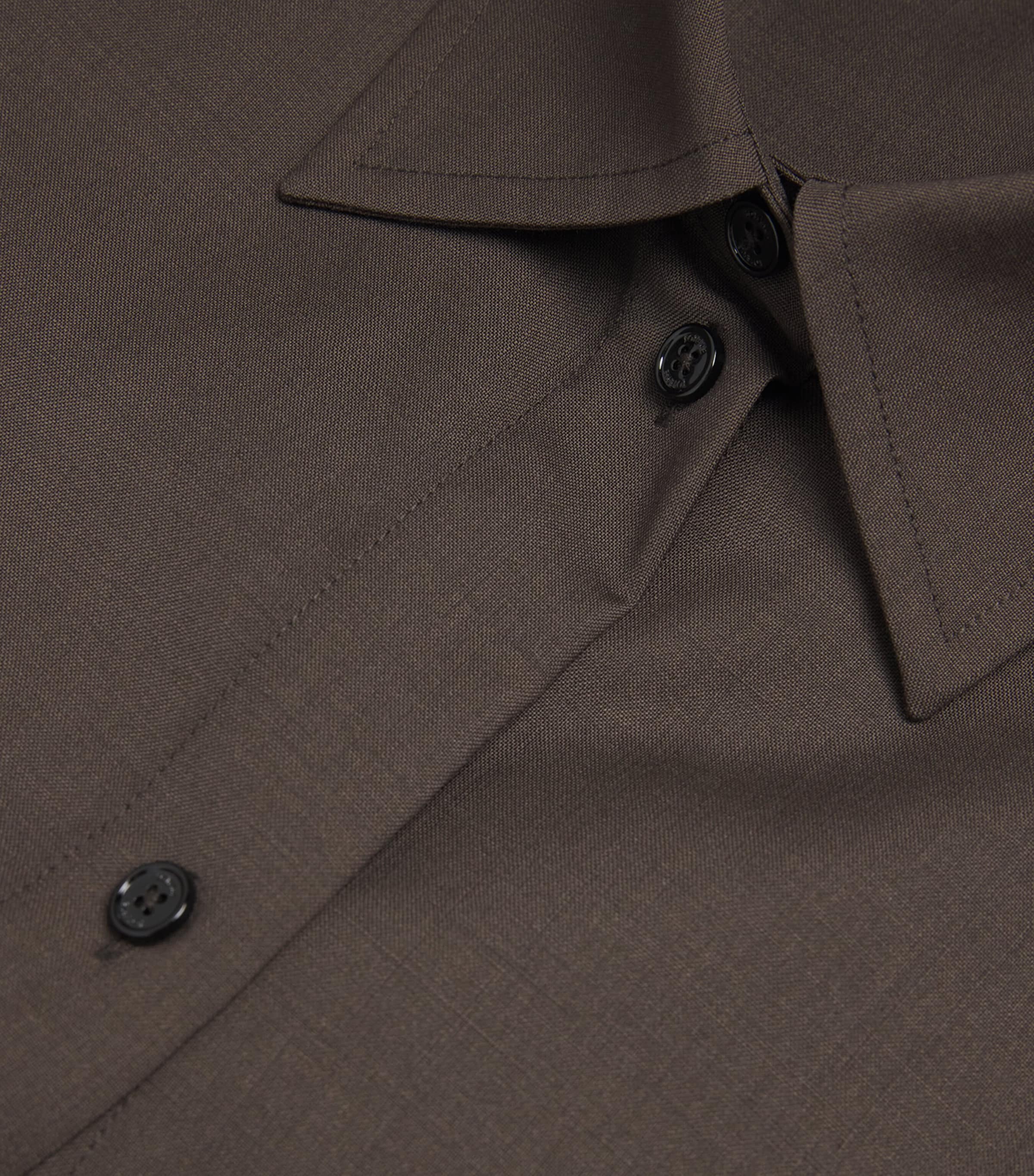 Wool Tie-Cuff Shirt 273 PEPPER Image 5