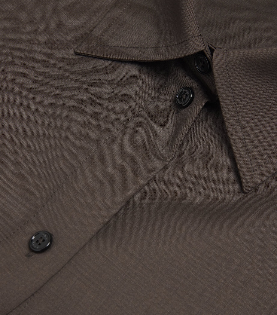 Wool Tie-Cuff Shirt 273 PEPPER Image 5