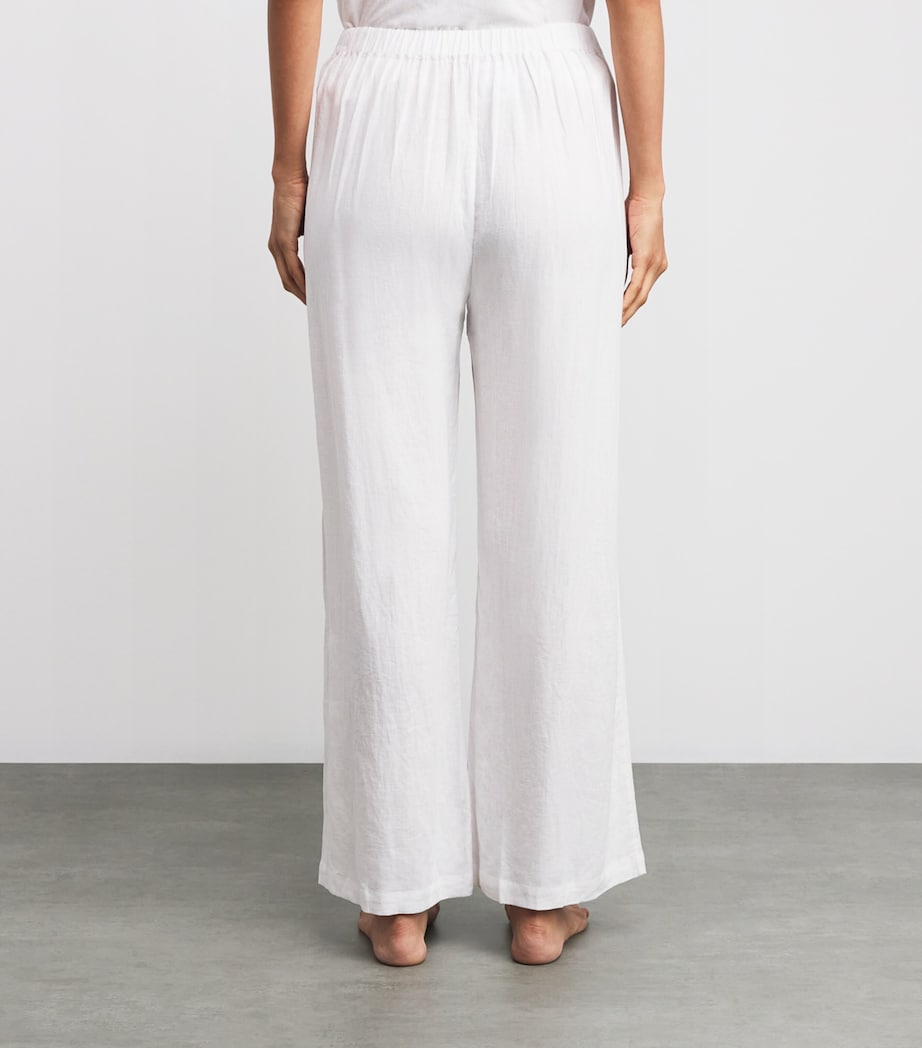 Linen-Blend Relaxed Pyjama Trousers OFWHT OFF WHITE Image 4