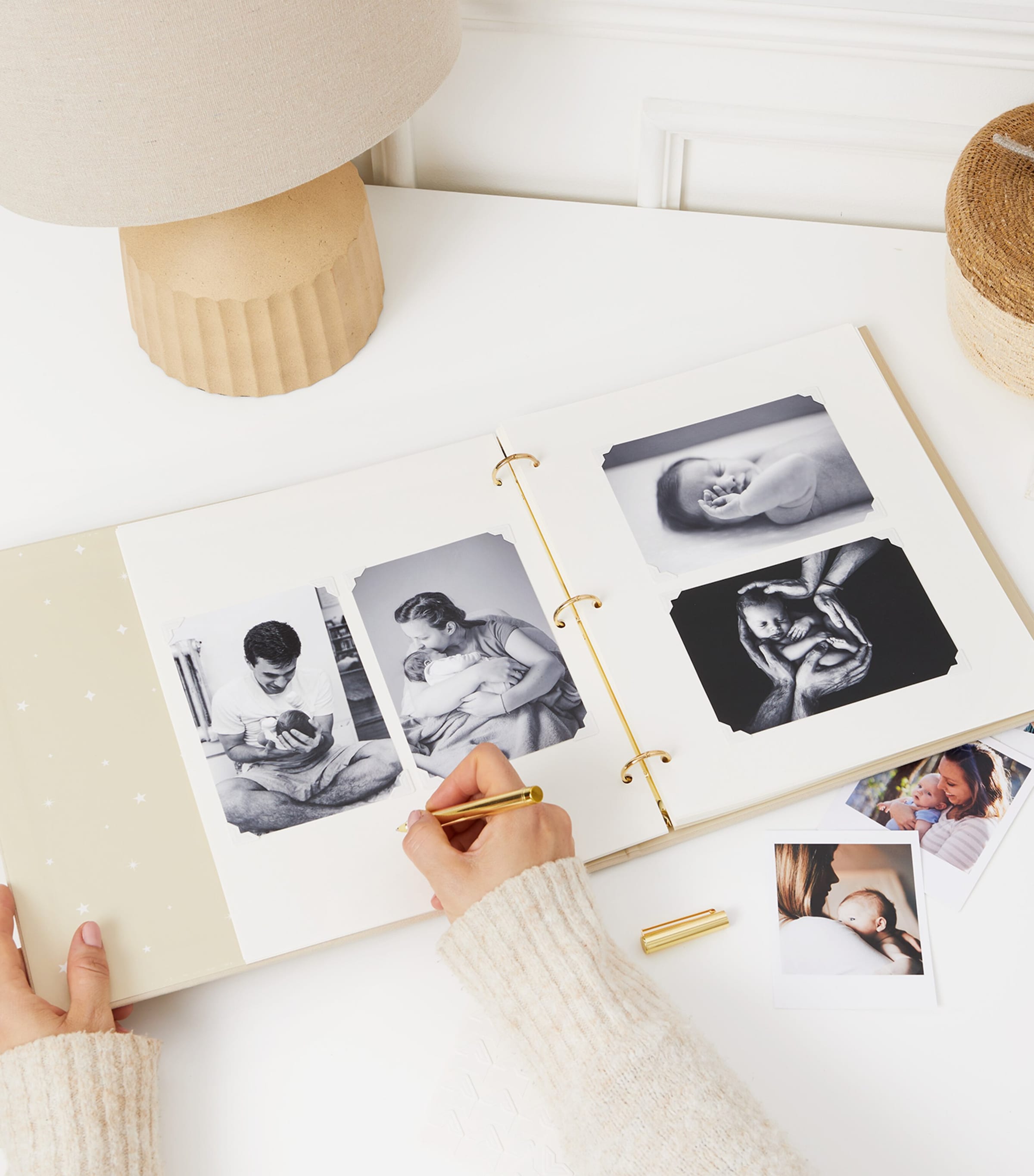 Safari Baby Photo Album IVORY/BEIGE, GOLD Image 6