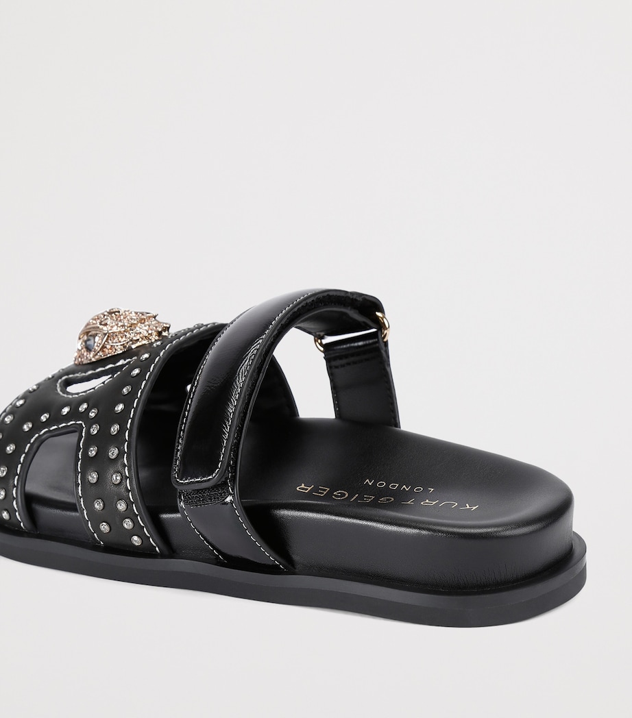 Leather Eagle Cut-Out Slides BLK/OTHER Image 2