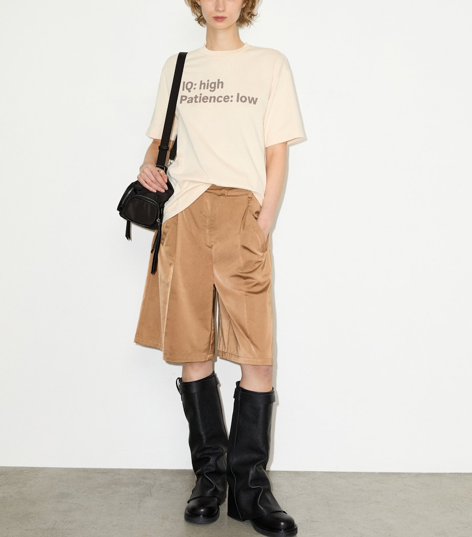 MAX&Co. Womens Cotton Graphic Print T-Shirt Milk Image 2
