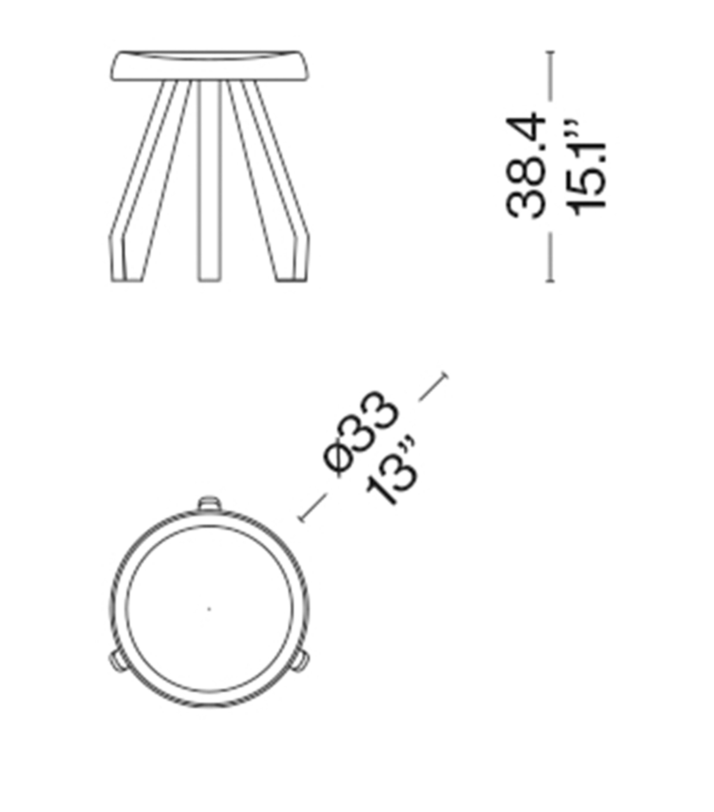 Tabouret Méribel Stool BLACK Image 4