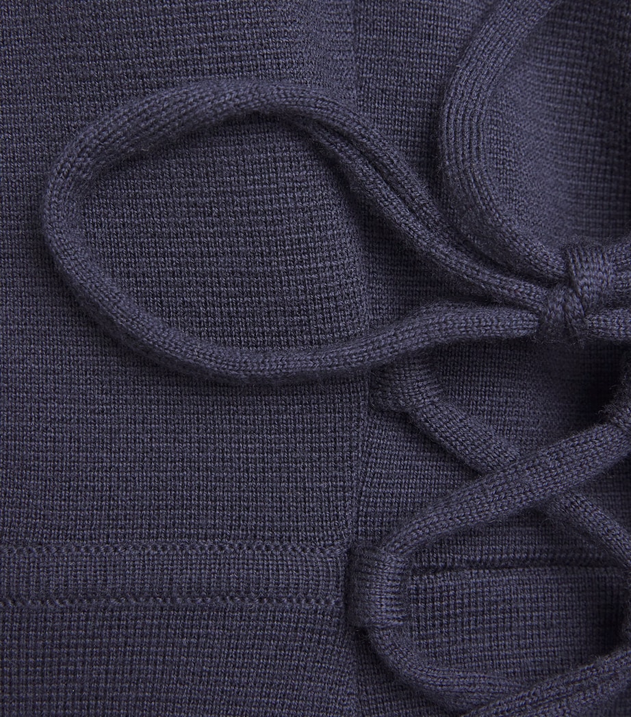 Virgin Wool Drawstring Midi Dress ULTRAMARINE Image 5