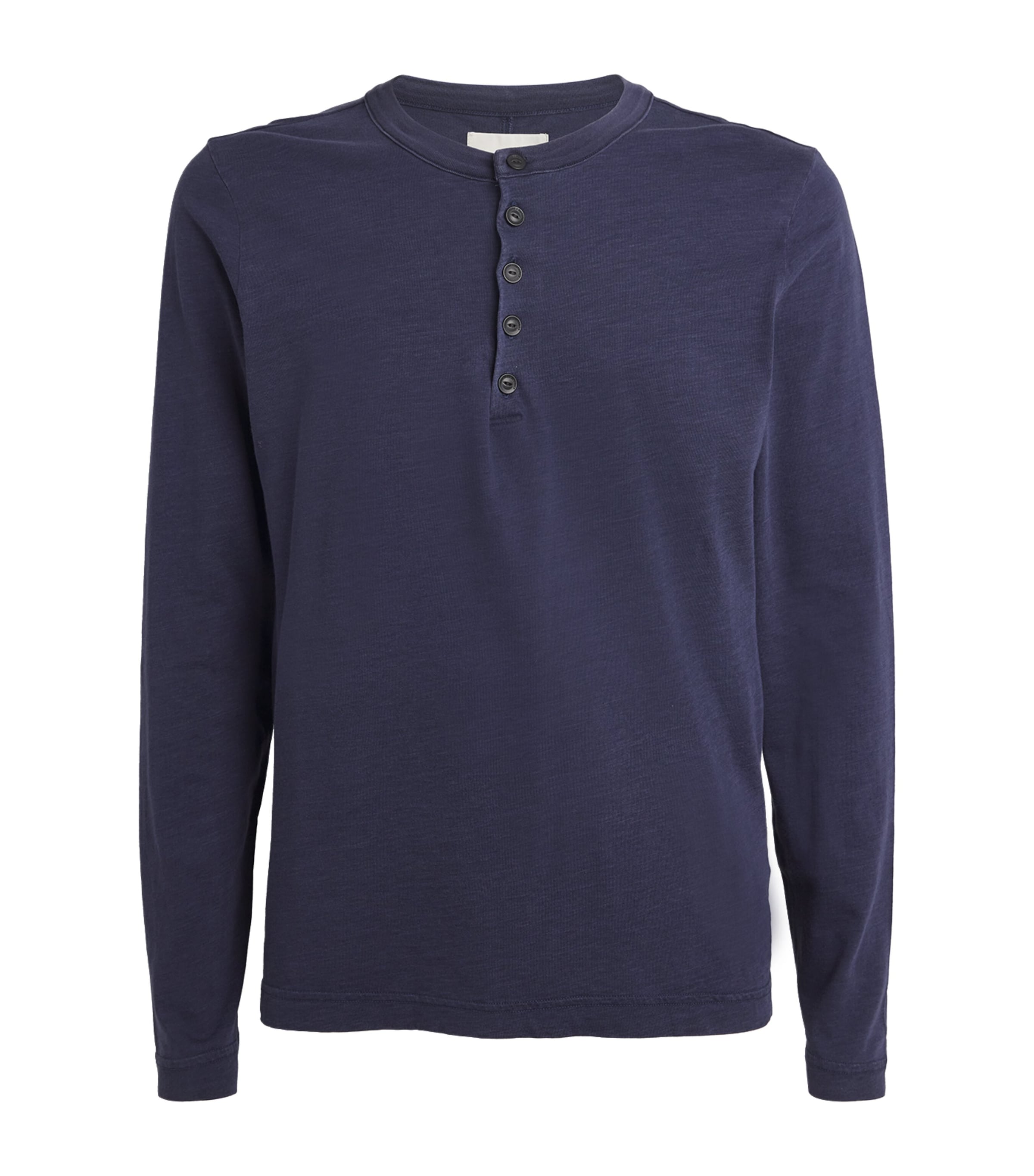 Citizens Of Humanity Cotton Henley T-shirt In Blue