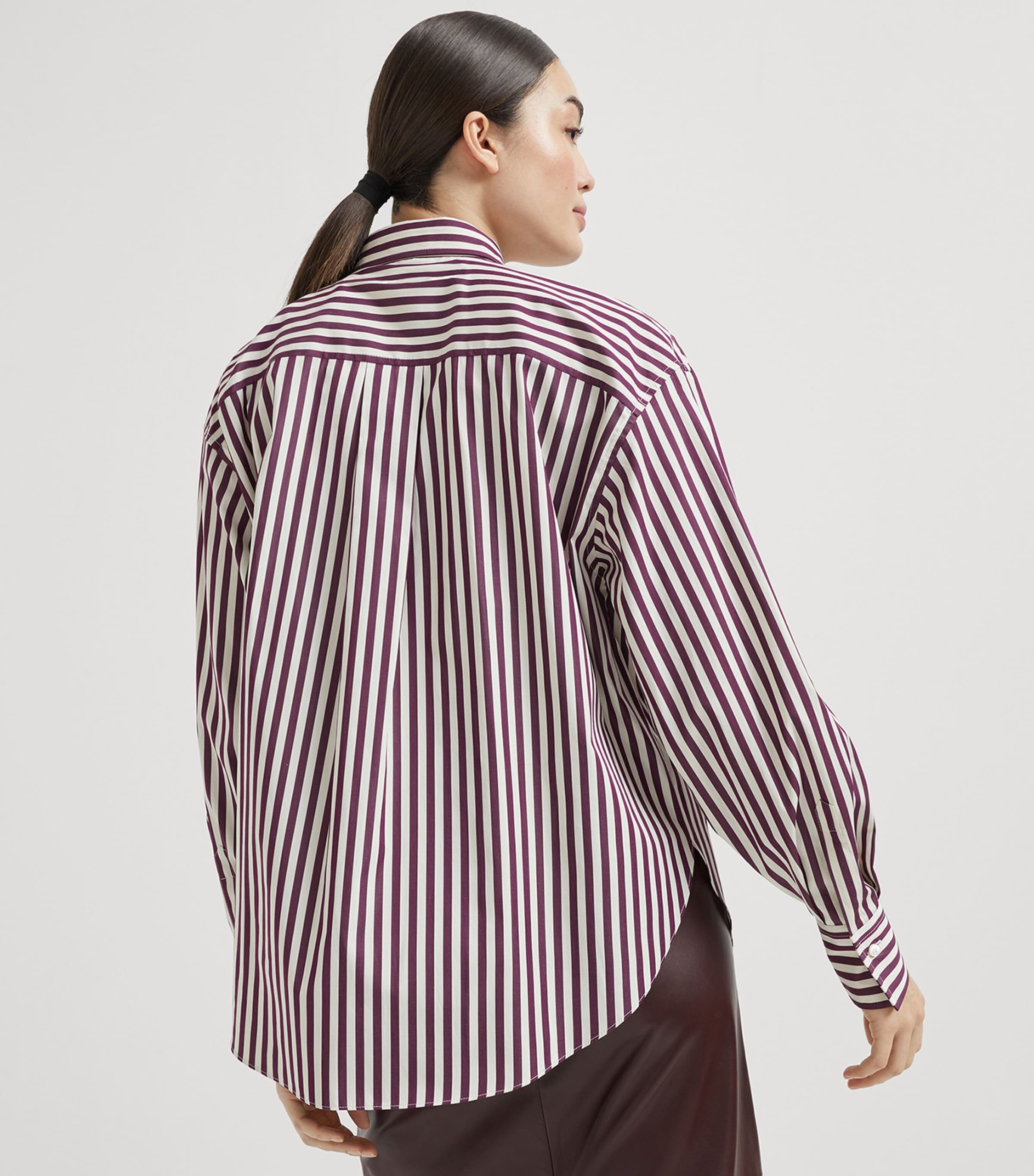 Cotton Poplin Stripe Shirt C350 Image 3
