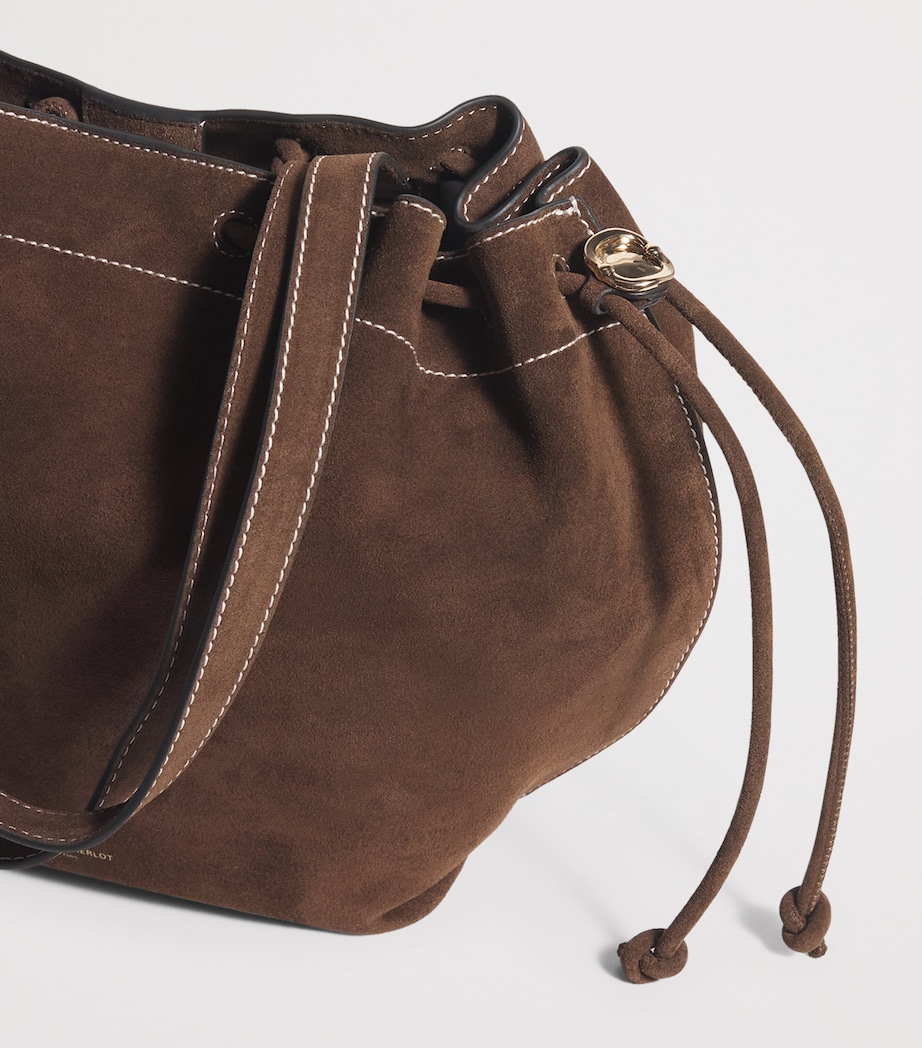 Suede Alban Tote Bag CHOCOLATE Image 6
