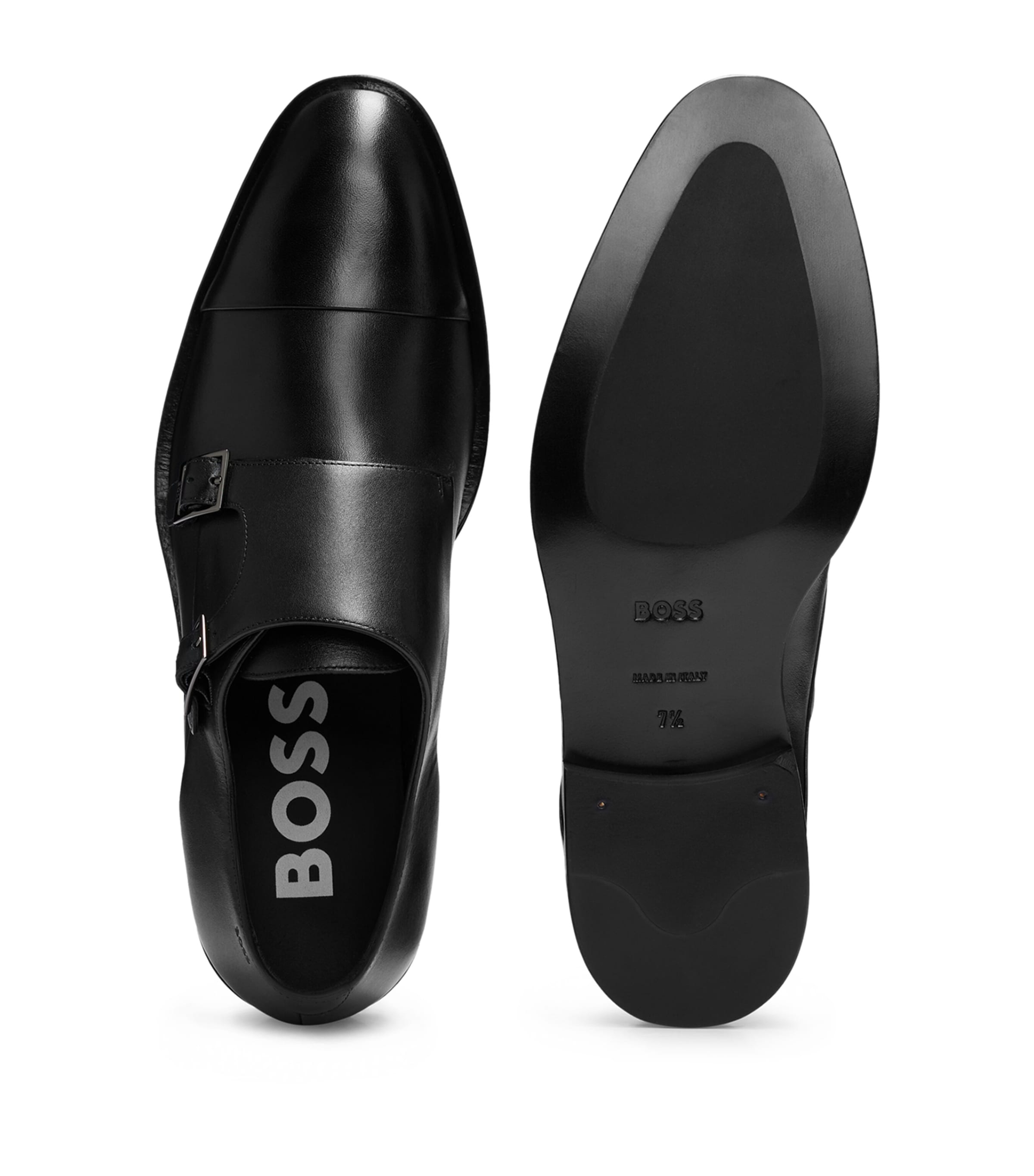 Leather Derek Monkstrap Shoes 001 Image 5