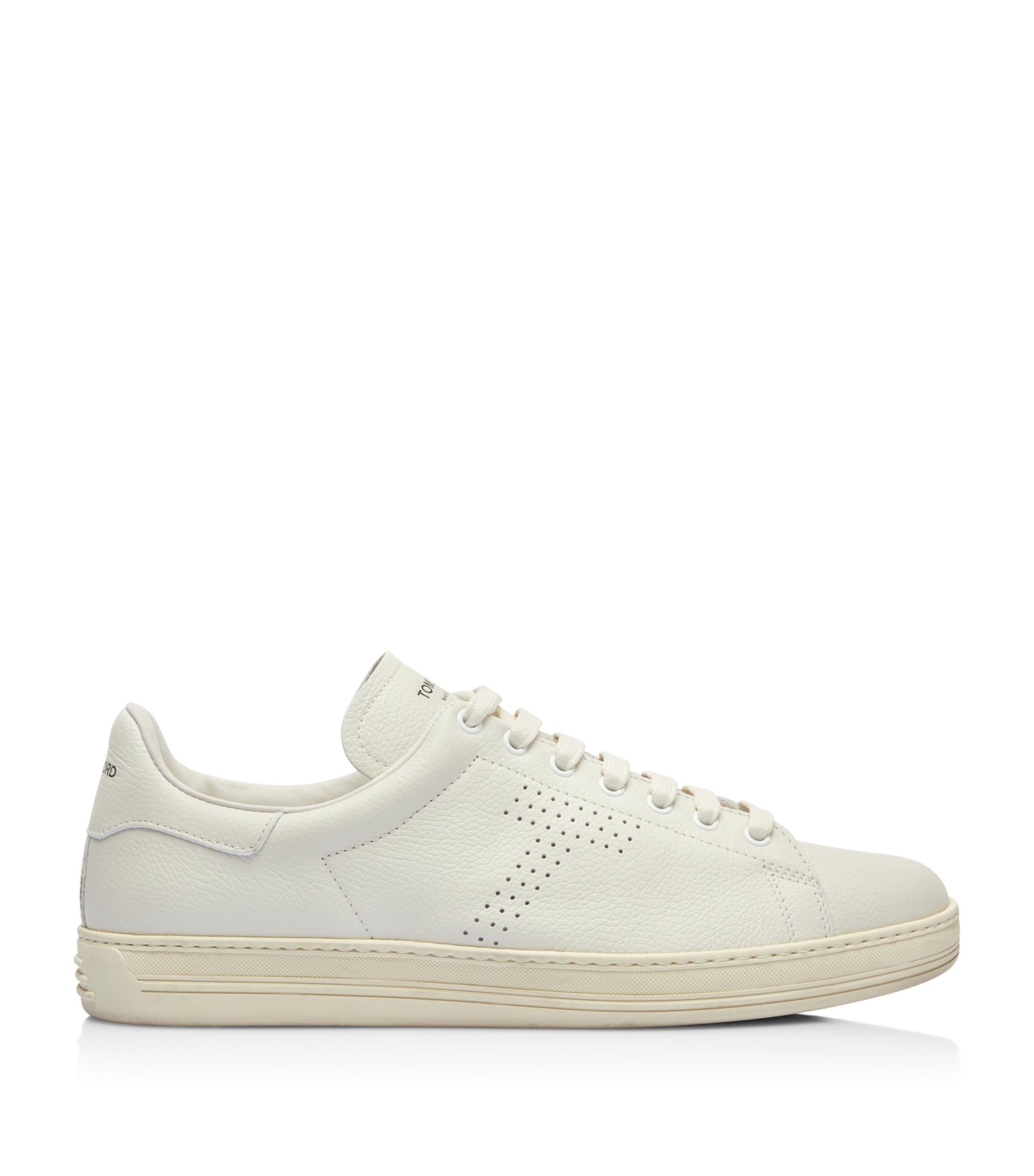 Shop Tom Ford Leather Warwick Sneakers In Neutral