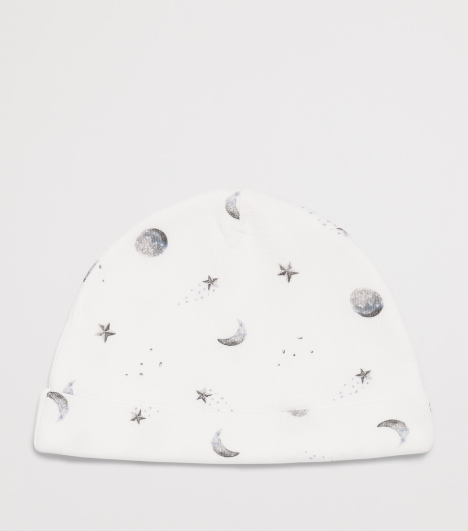 Rosa & Blue Starlit Moon Beanie White Image 2