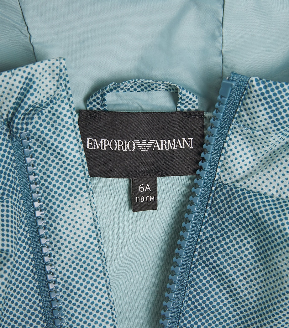 Logo Hooded Windbreaker (4-16 Years) U9100 BLUE HAZE + U9 Image 3