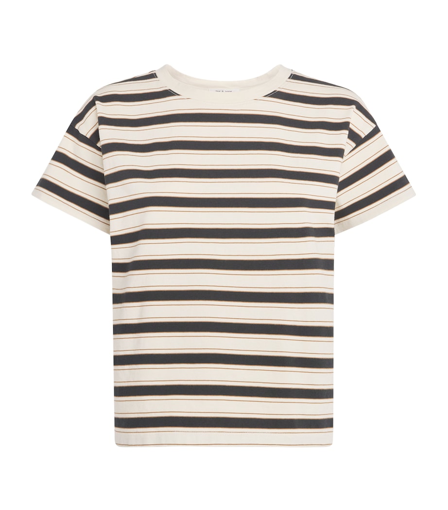Rag & Bone Womens Cotton Stripe Kelly T-Shirt Creammulti Image 1