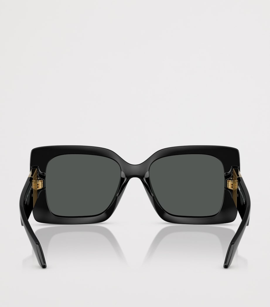 Versace Square Irregular Sunglasses Black Image 4
