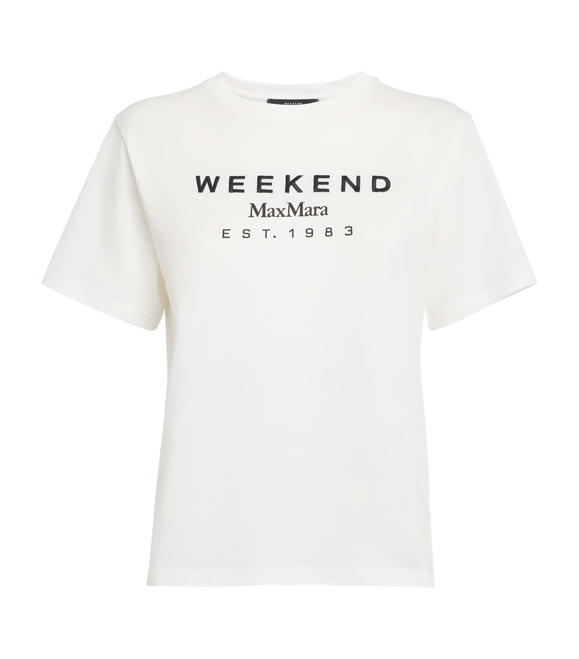 Weekend Max Mara Cotton Logo T-shirt In White
