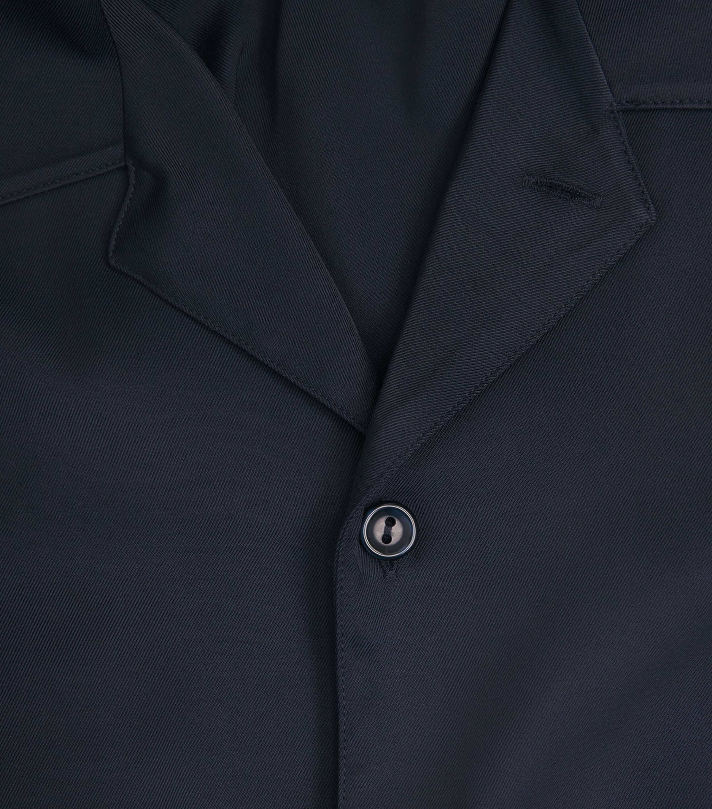 Sandro Paris Mens Notched-Collar Shirt Midnight Blue Image 6