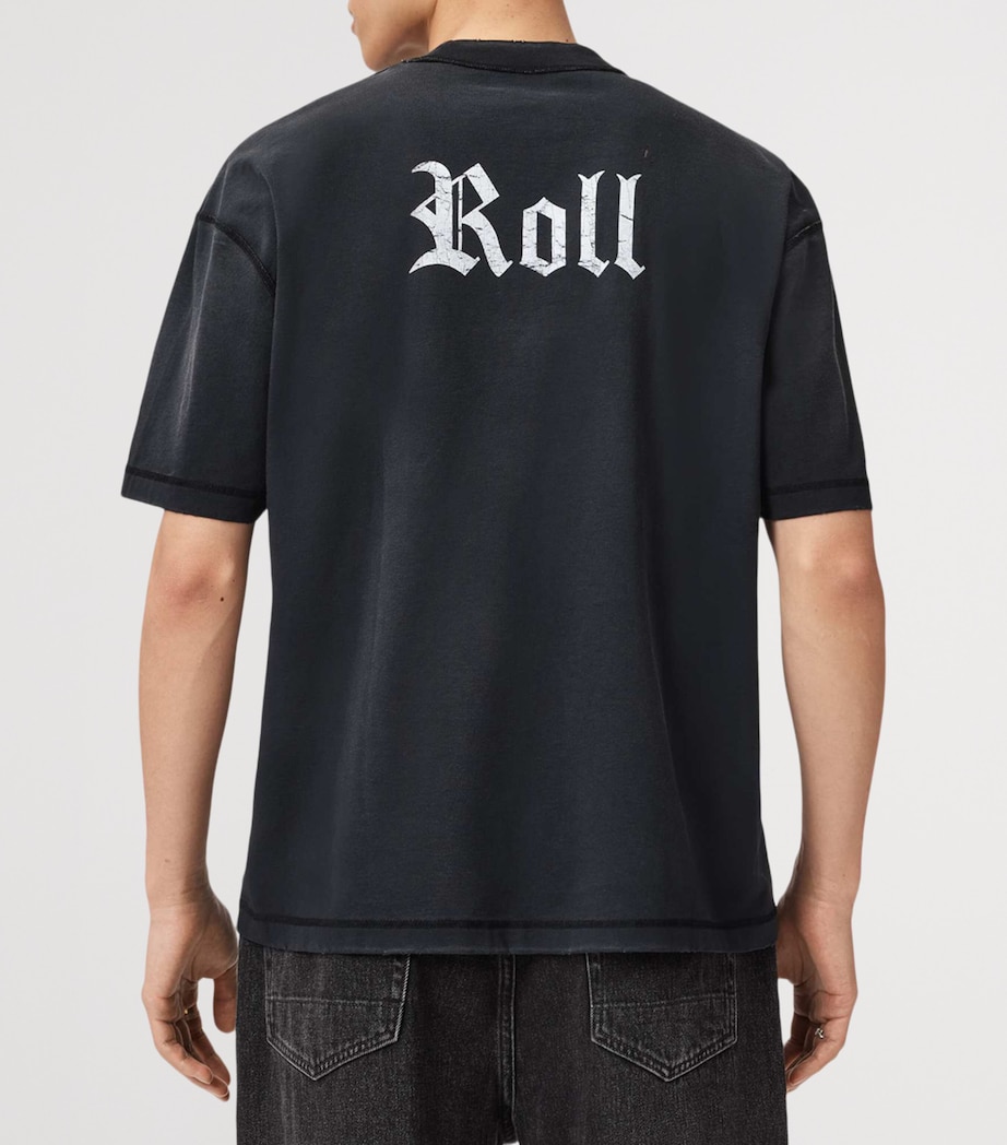 Organic Cotton Snare Cropped T-Shirt WASHED BLACK Image 6