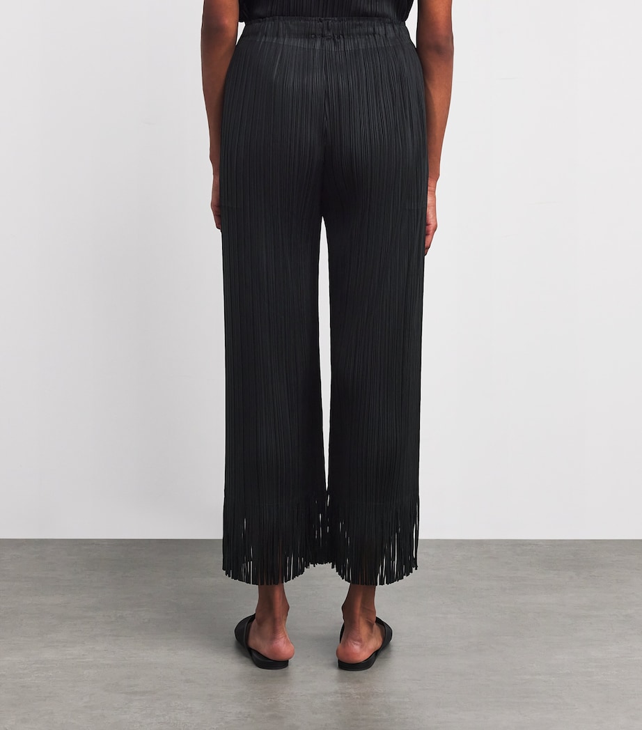Wave Wide-Leg Trousers BLACK Image 4