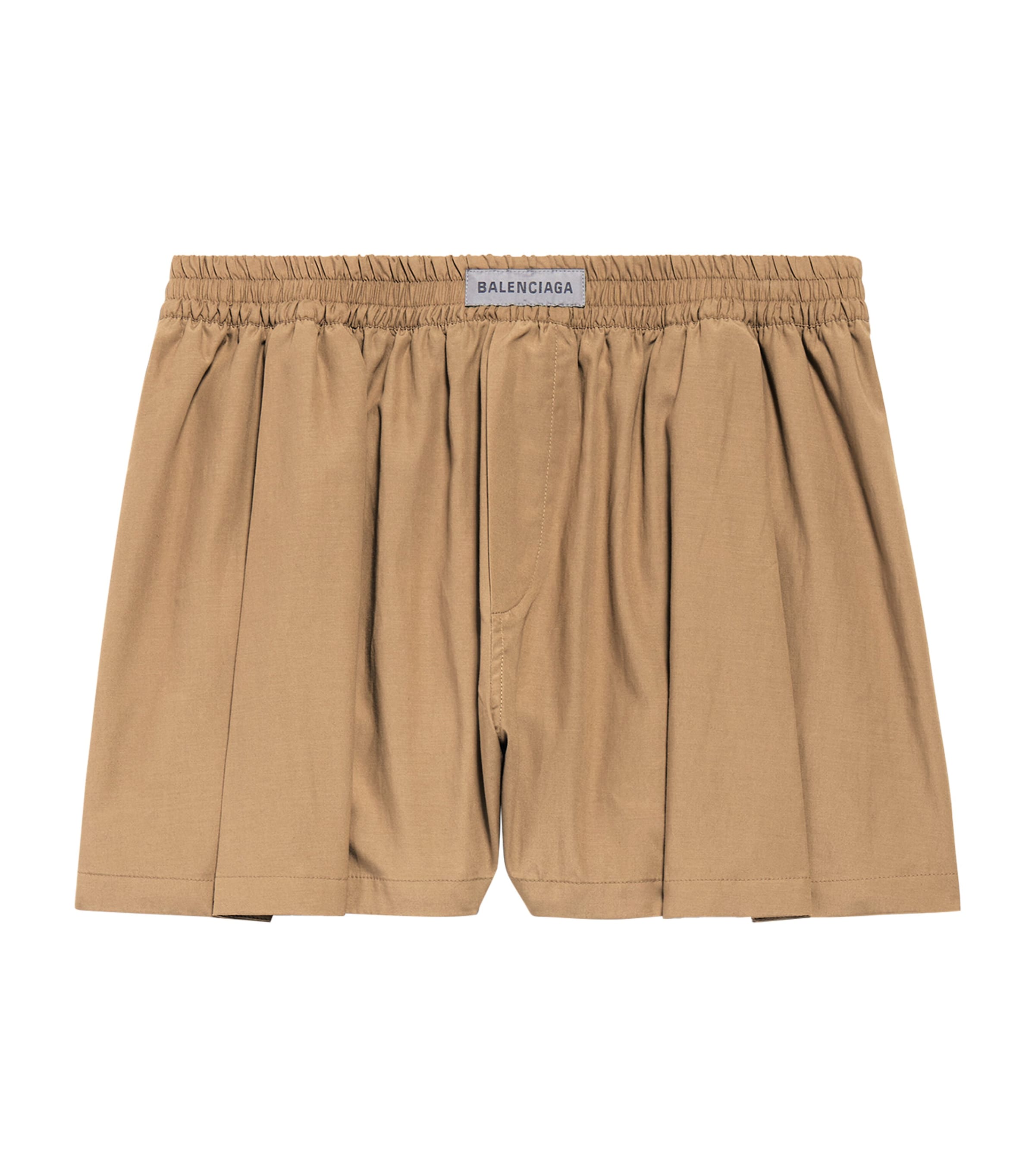 Balenciaga Wool-blend Boxer-style Shorts In White