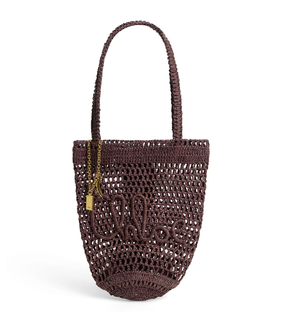 Small Raffia Summer Banana Tote Bag KOHL BROWN Image 1