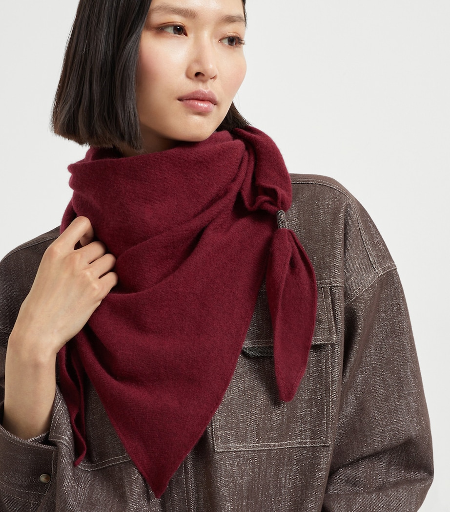 Cashmere Monili-Detail Scarf CWS45 Image 2