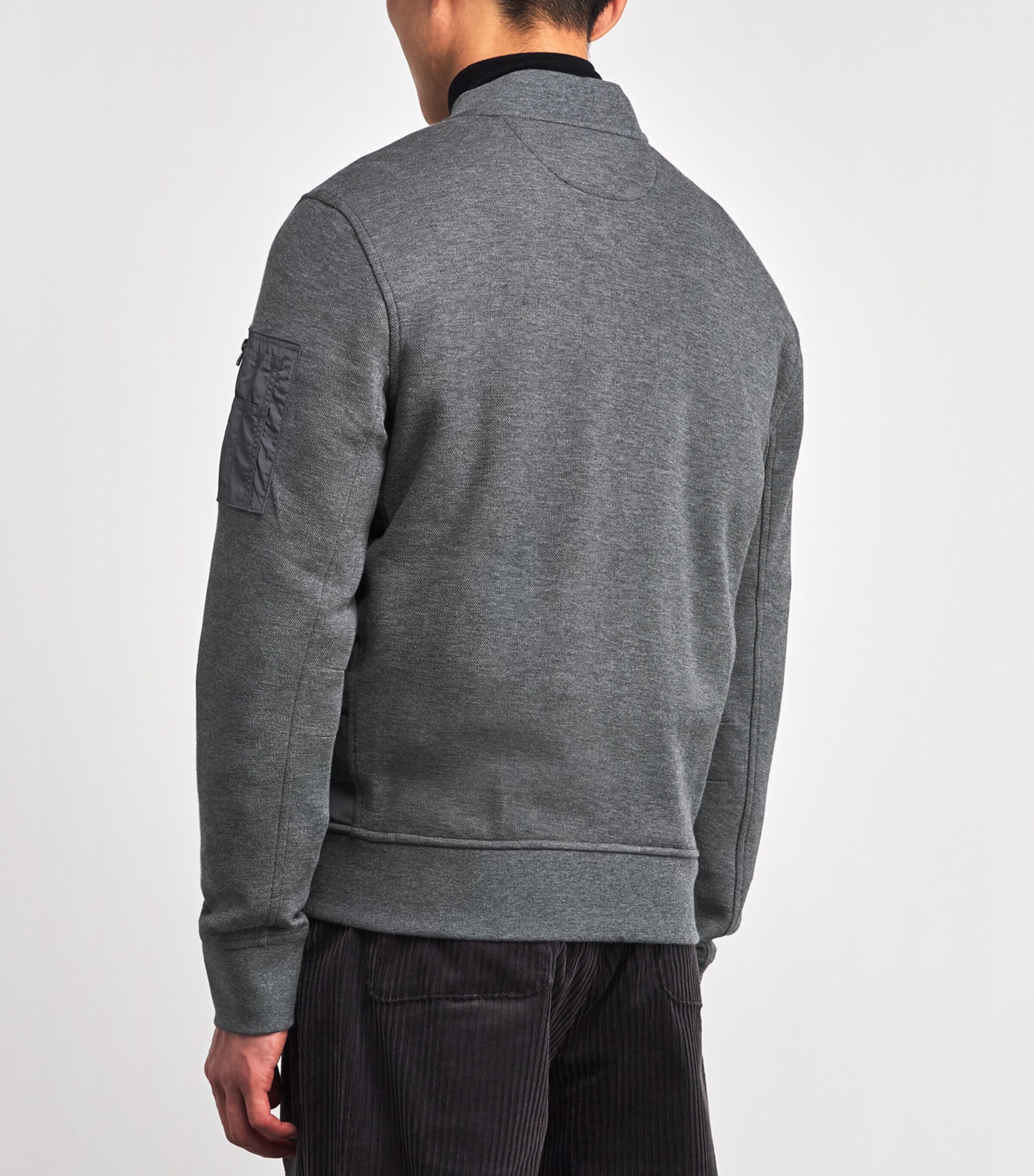 Polo Ralph Lauren Mens Polo Pony Hybrid Bomber Jacket Fortress Heather Image 4